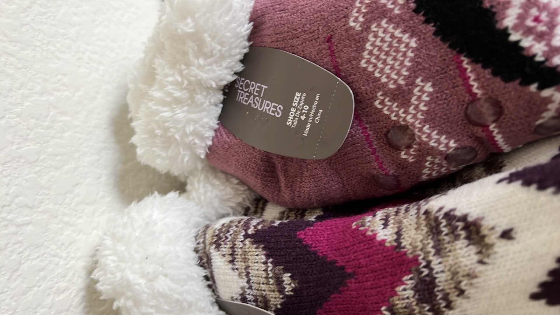 Photo 1 of 3-PAIRS OF SLIPPERS, 2-WARM SOCKS