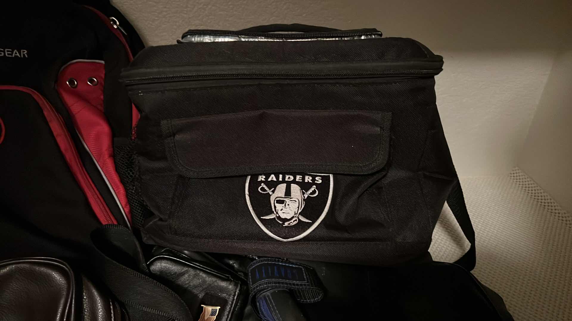 Photo 1 of RAIDERS COOLER, SWISS GEAR BACKPACK, 3-MENS LEATHER SMALL BAGS