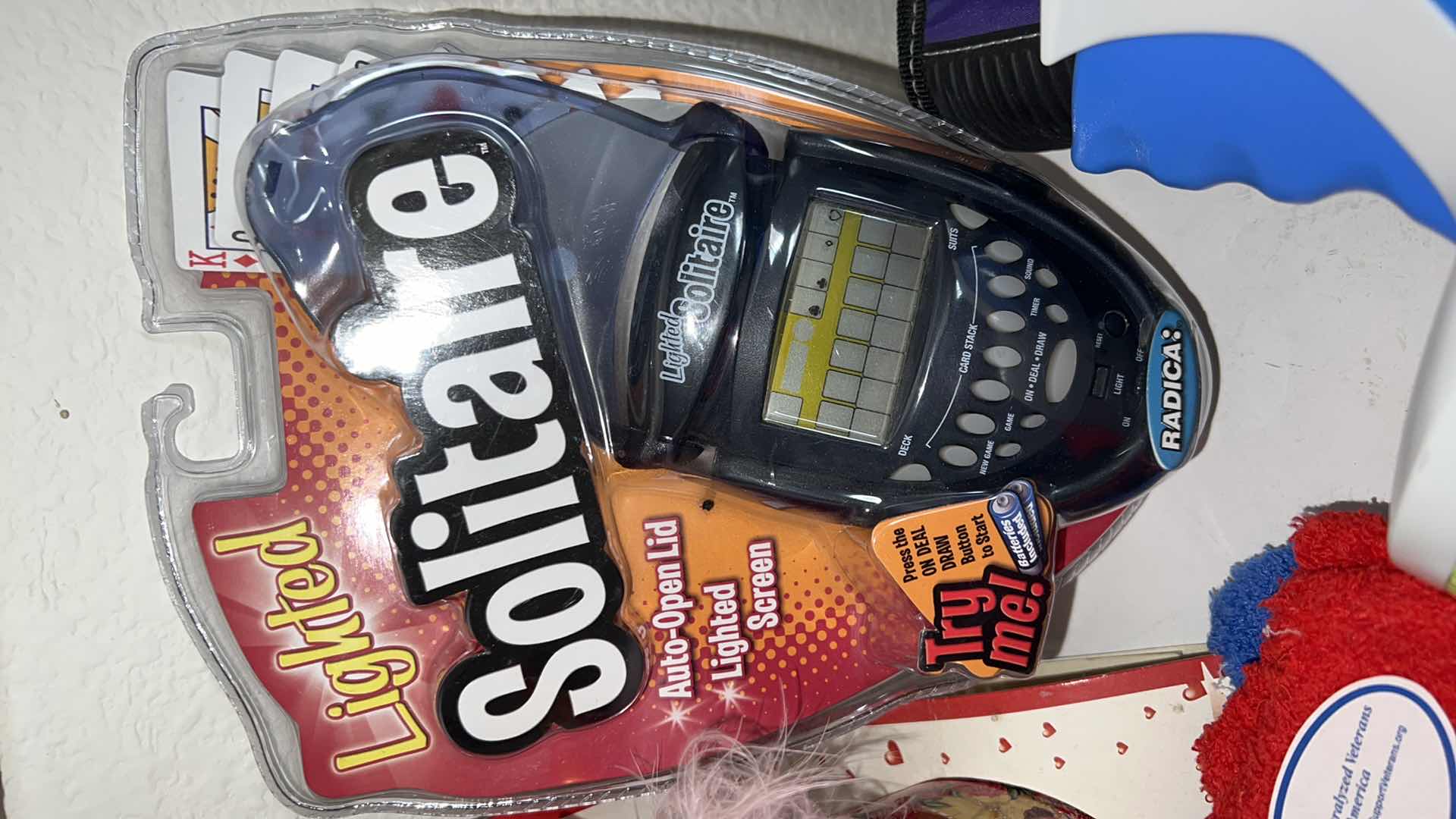 Photo 1 of 7-HOUSEHOLD ITEMS (NEW SOCKS, SOLITAIRE GAME)