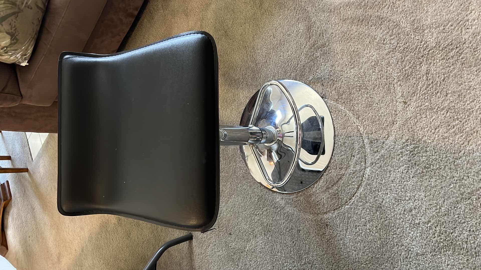 Photo 1 of BLACK ADJUSTABLE BAR STOOL