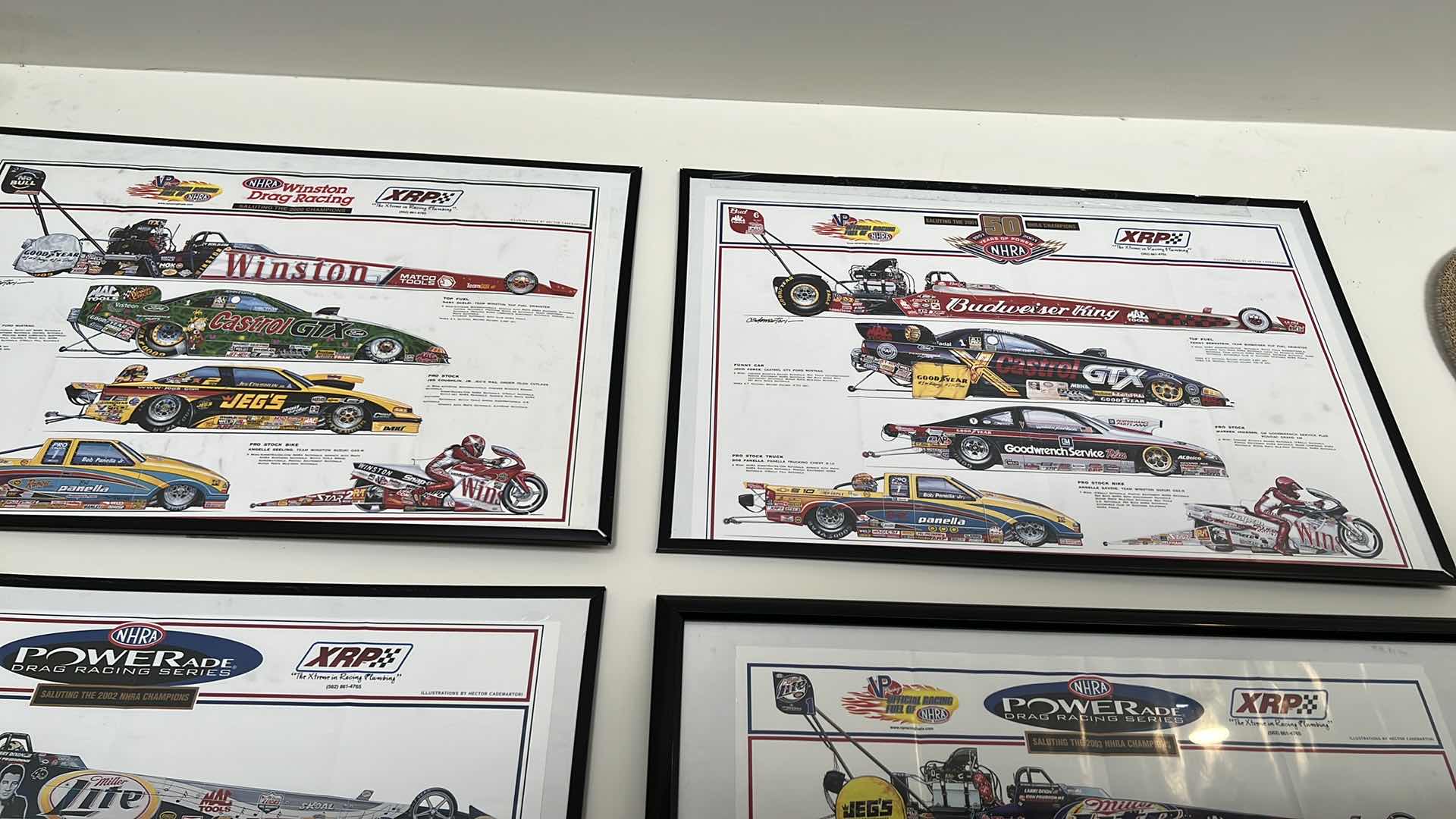 Photo 1 of 4-FRAMED “COLLECTOR” CARS POSTERS