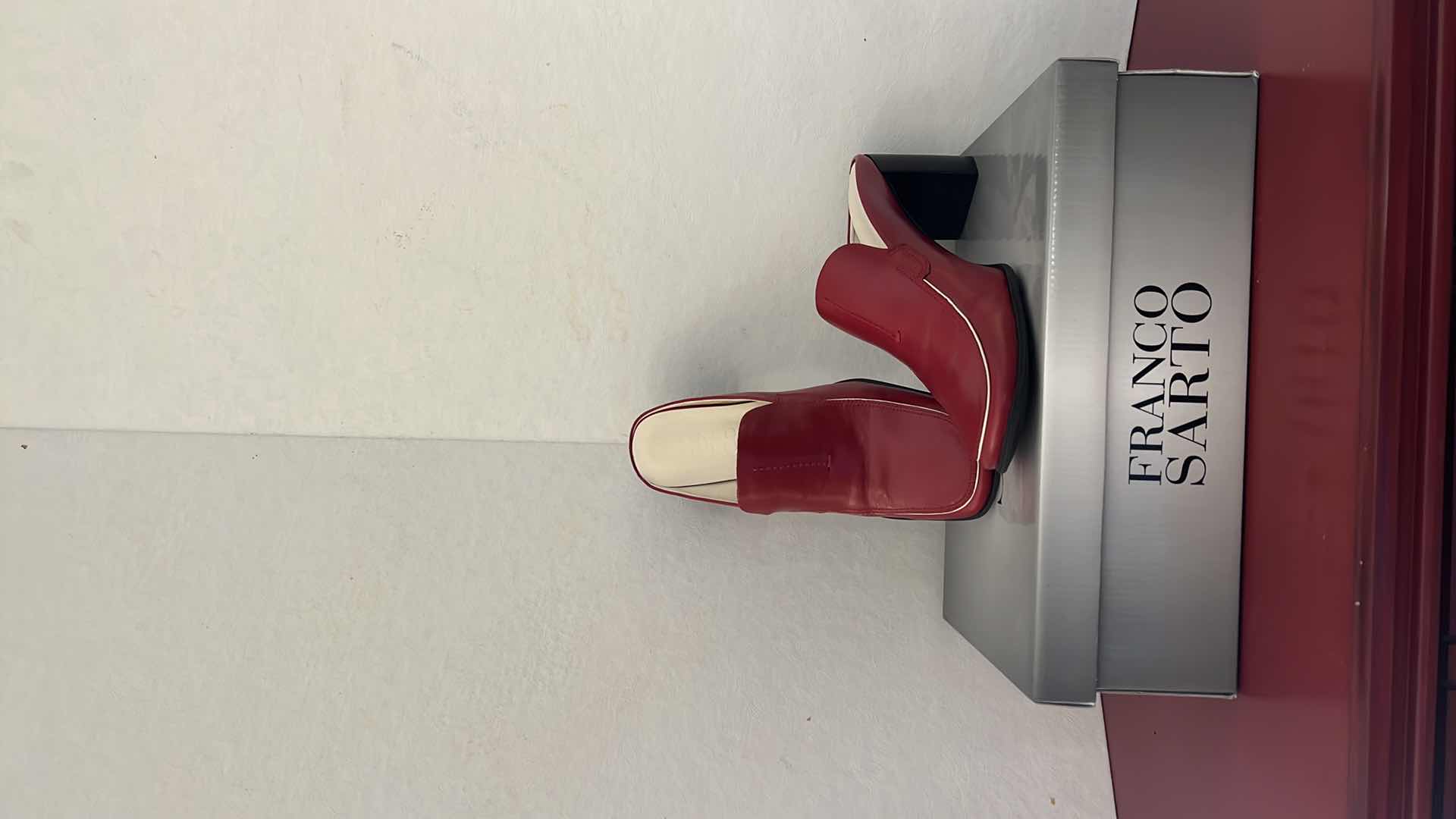 Photo 1 of RED LADIES “FRANCO SARTO” SLIDE SHOES (SIZE 7M)