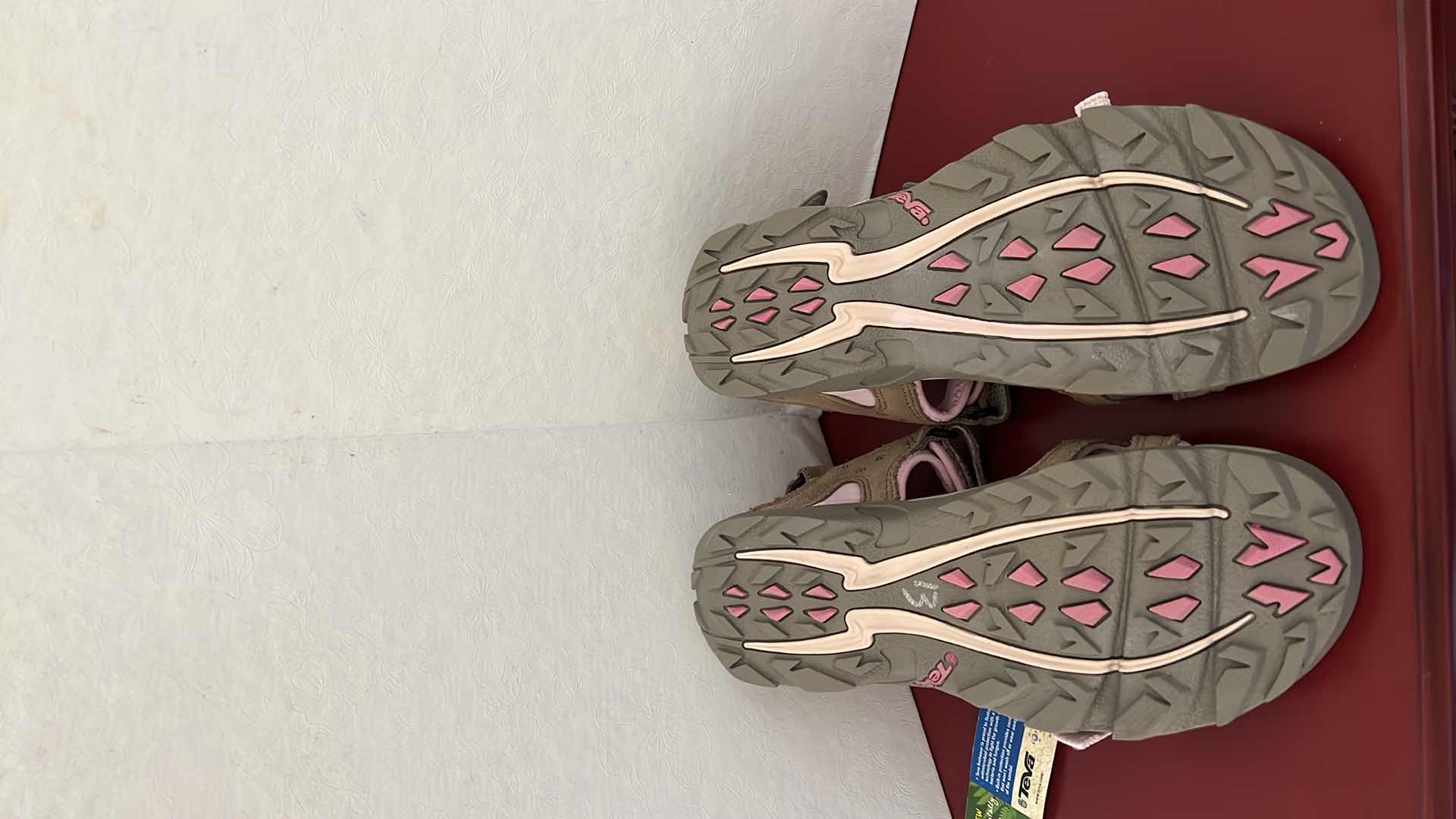 Photo 1 of LADIES TEVA PINK W TAN SPORT SANDALS (SIZE 7.5)