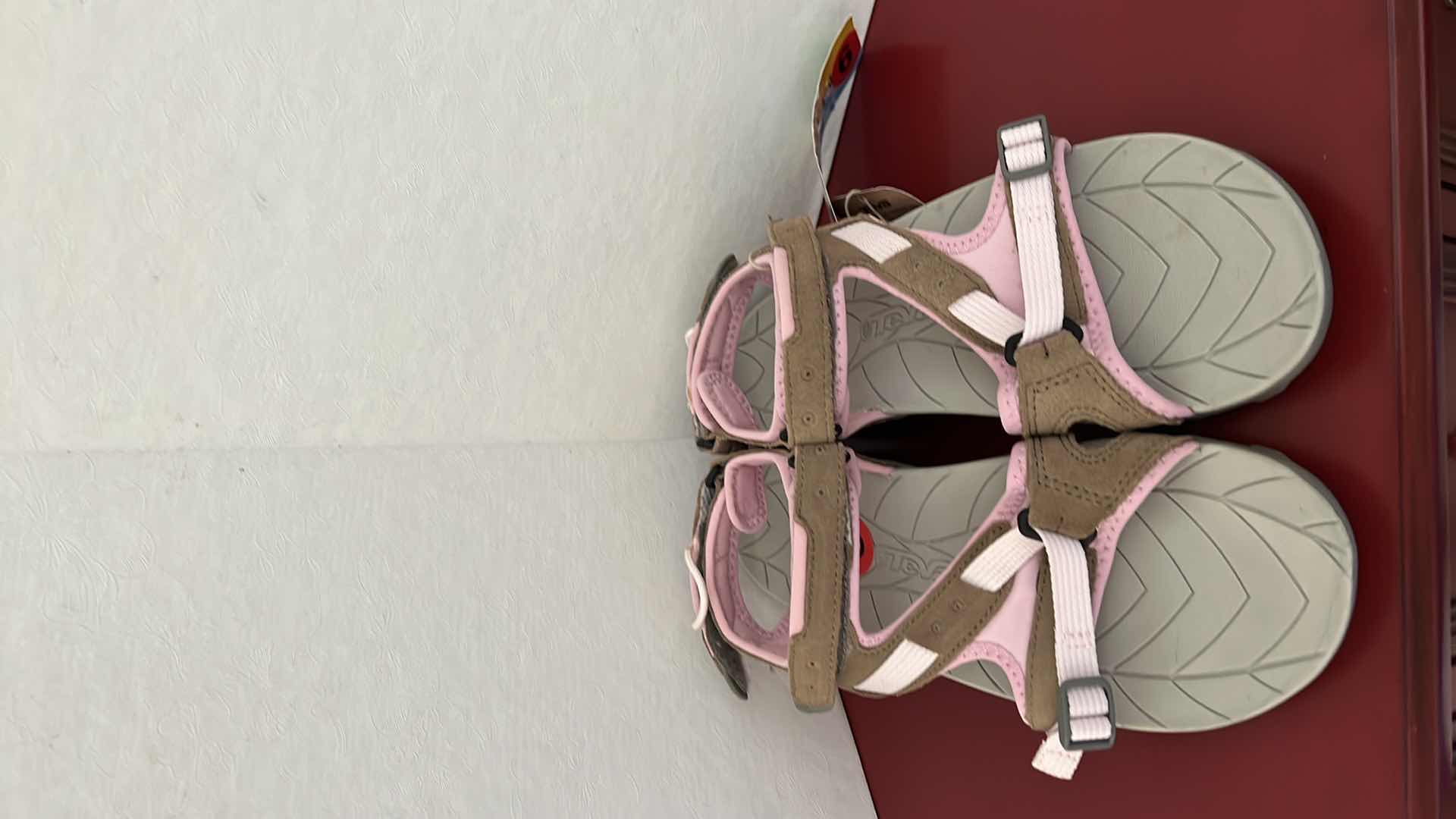 Photo 1 of LADIES TEVA PINK W TAN SPORT SANDALS (SIZE 7.5)