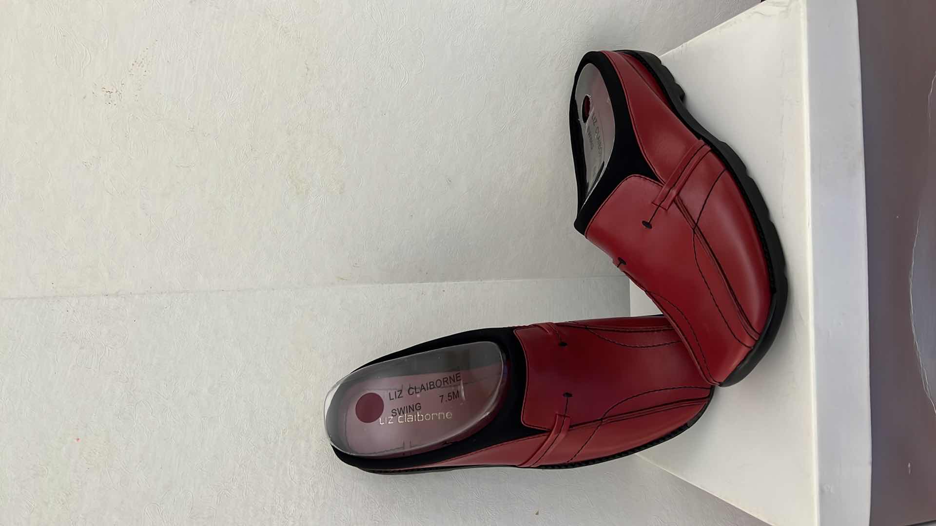 Photo 3 of LADIES NEW LIZ CLAIBORNE SWING BLAZE/BLACK SLIDE SHOES (7.5)