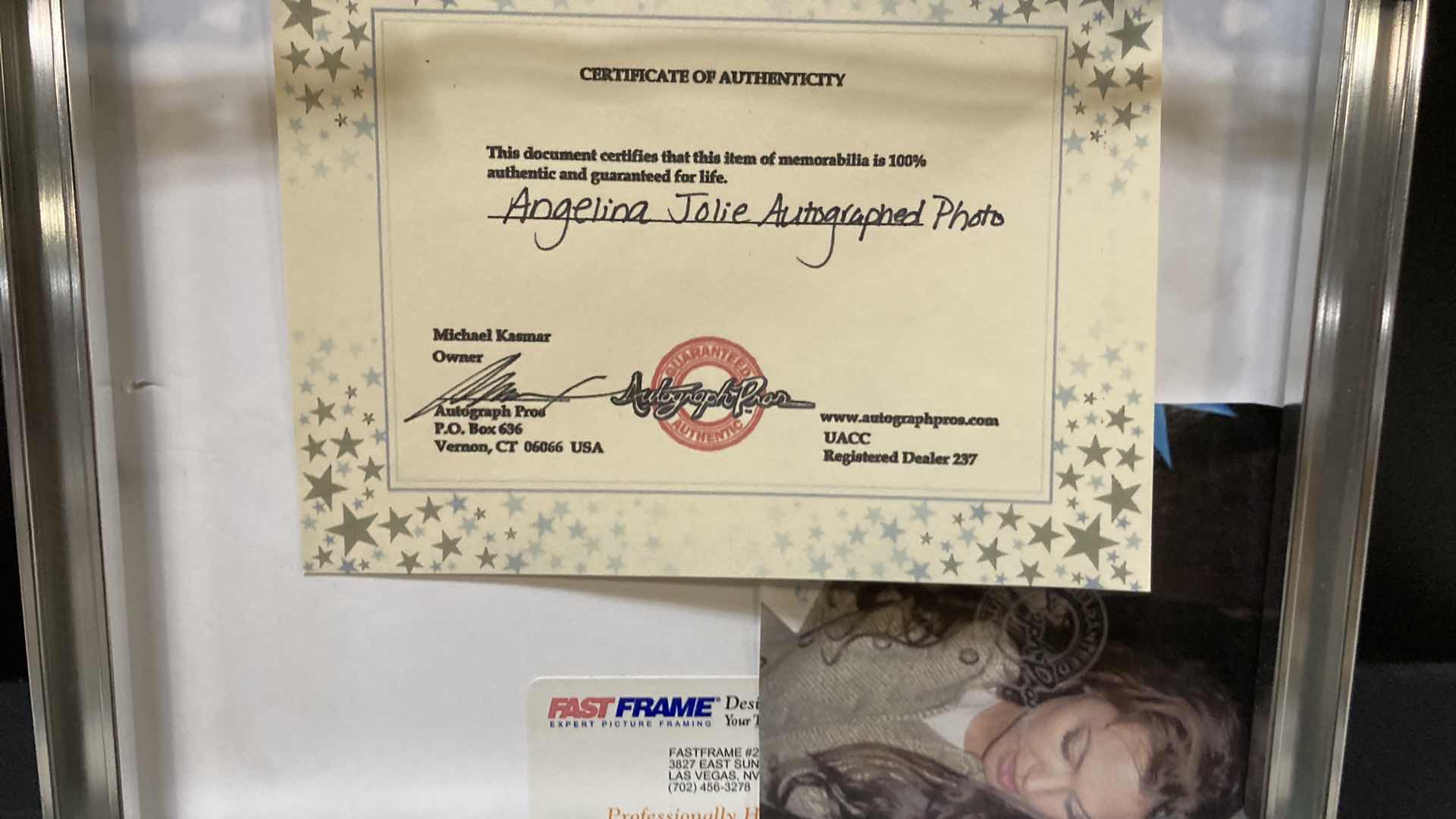 Photo 1 of ANGELINA JOLIE AUTOGRAPHED PHOTO W COA