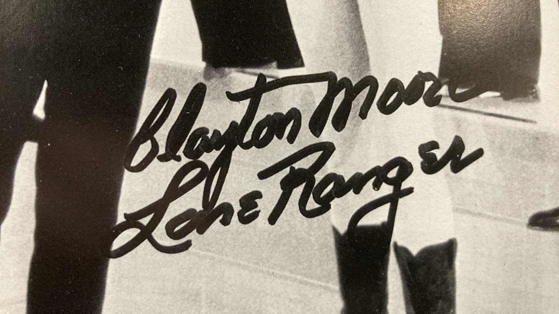 Photo 1 of LONE RANGER CAST AUTOGRAPHED PHOTO BY CLAYTON MOORE