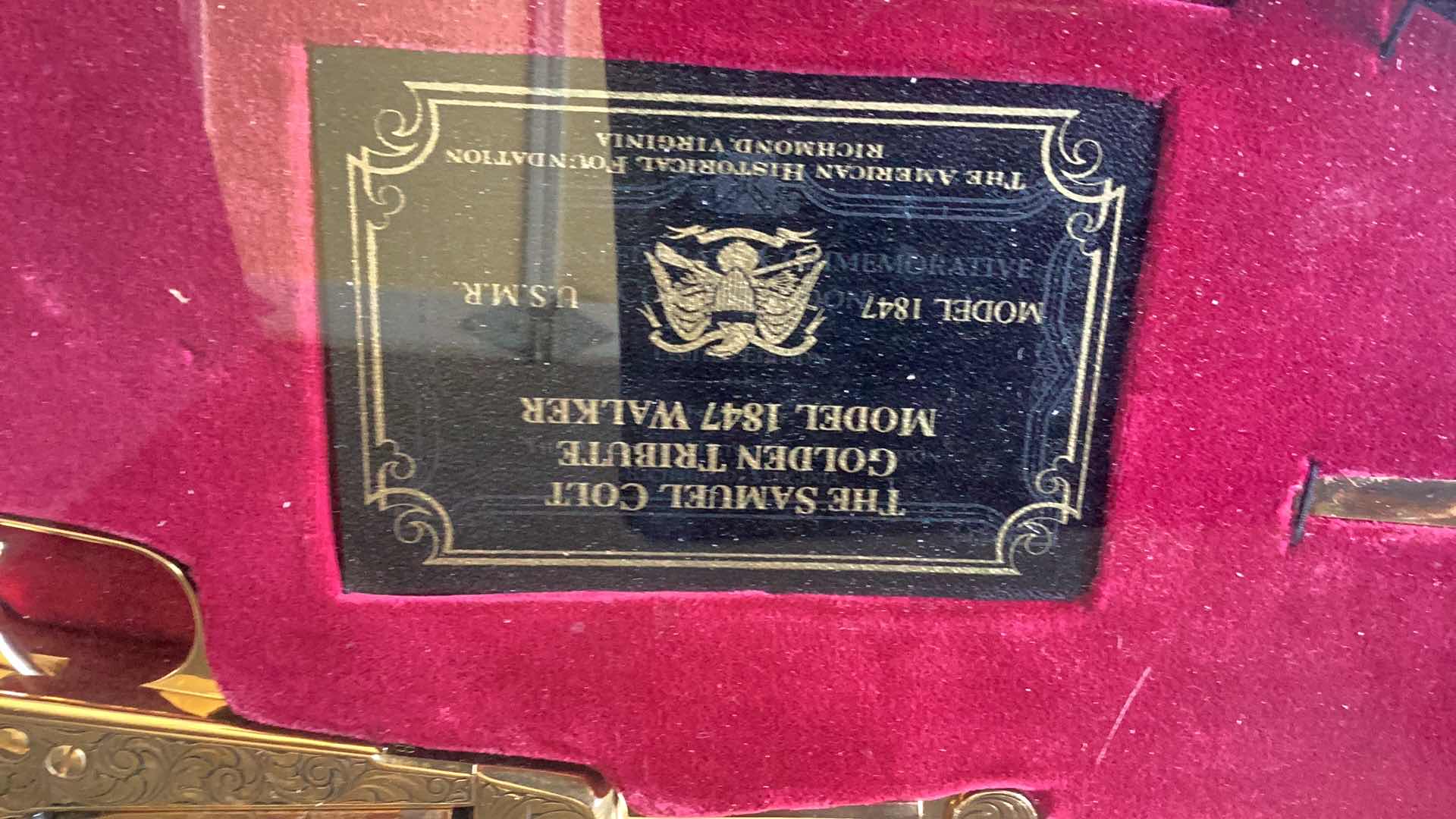 Photo 1 of SAMUEL COLT GOLDEN TRIBUTE MODEL 1847 WALKER BOX SET