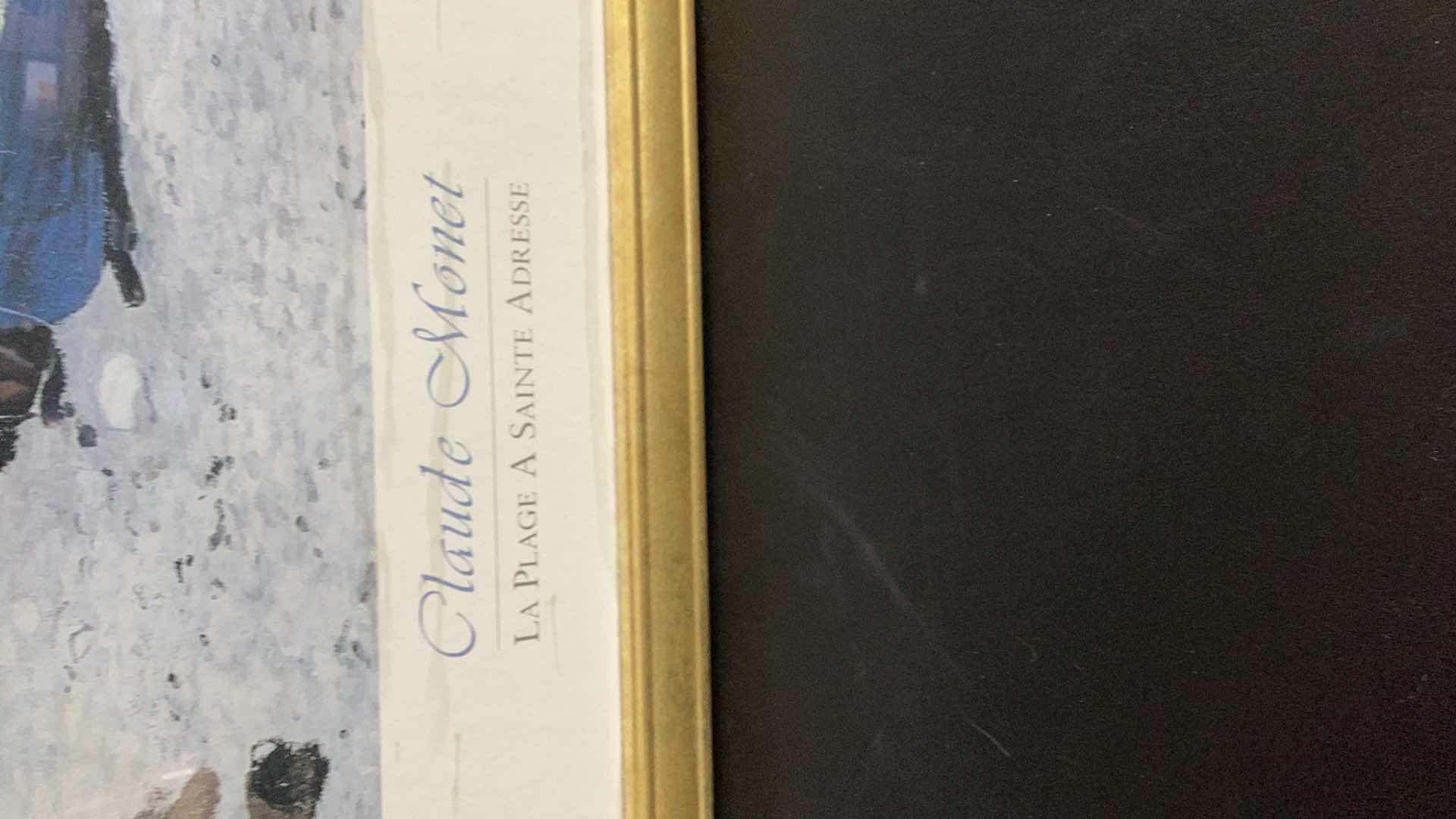 Photo 1 of CLAUDE MONET “LA PLAGE A SAINTE ADRESSE 30” X H 24”