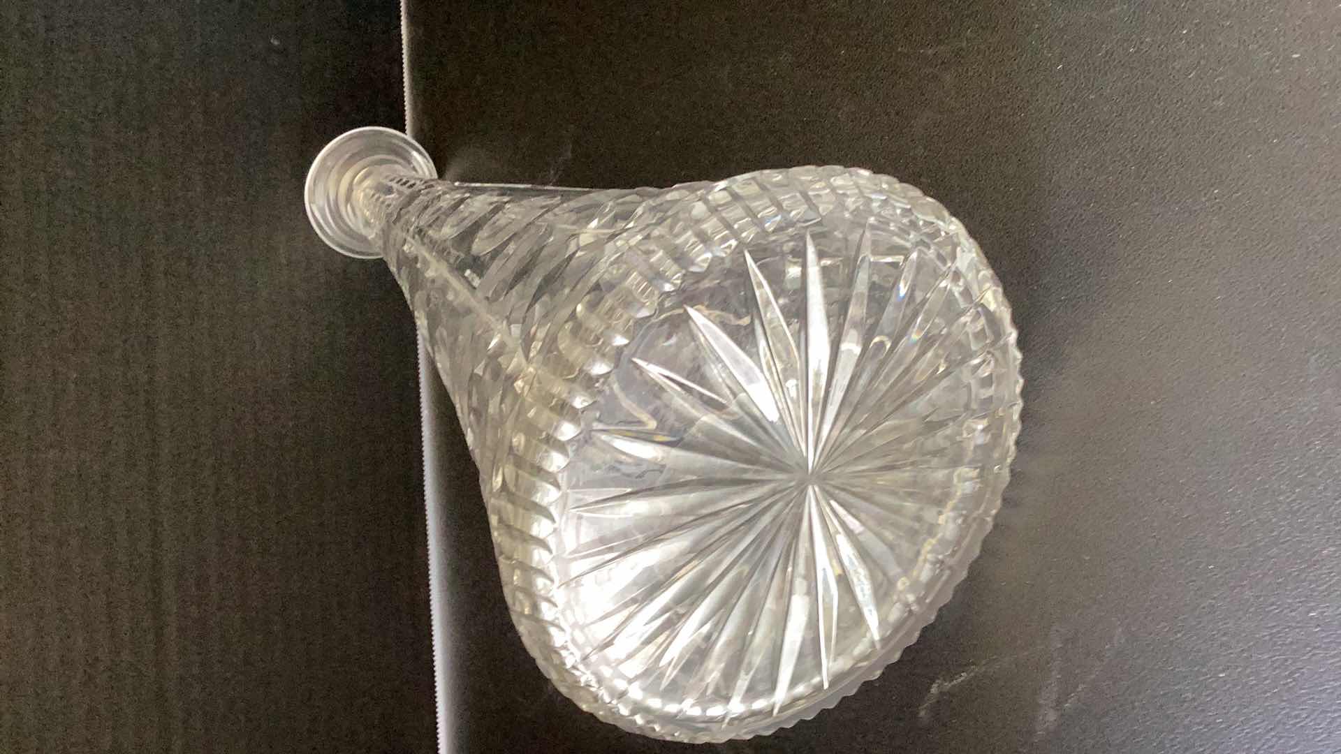 Photo 1 of CUT CRYSTAL VASE 12” TALL