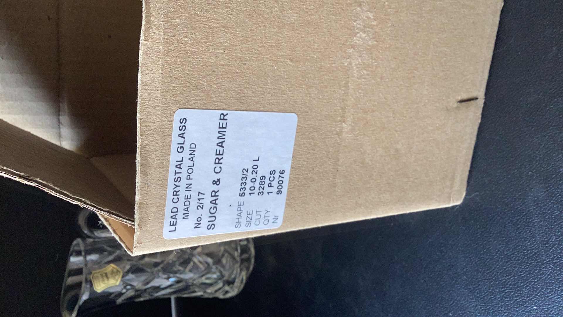 Photo 1 of LEAD 24% CRYSTAL GLASS SUGAR AND CREAMER CONTAINERS MADE IN POLAND