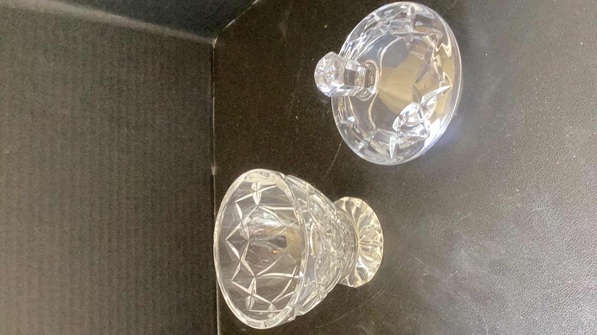 Photo 1 of LEAD 24% CRYSTAL GLASS SUGAR AND CREAMER CONTAINERS MADE IN POLAND