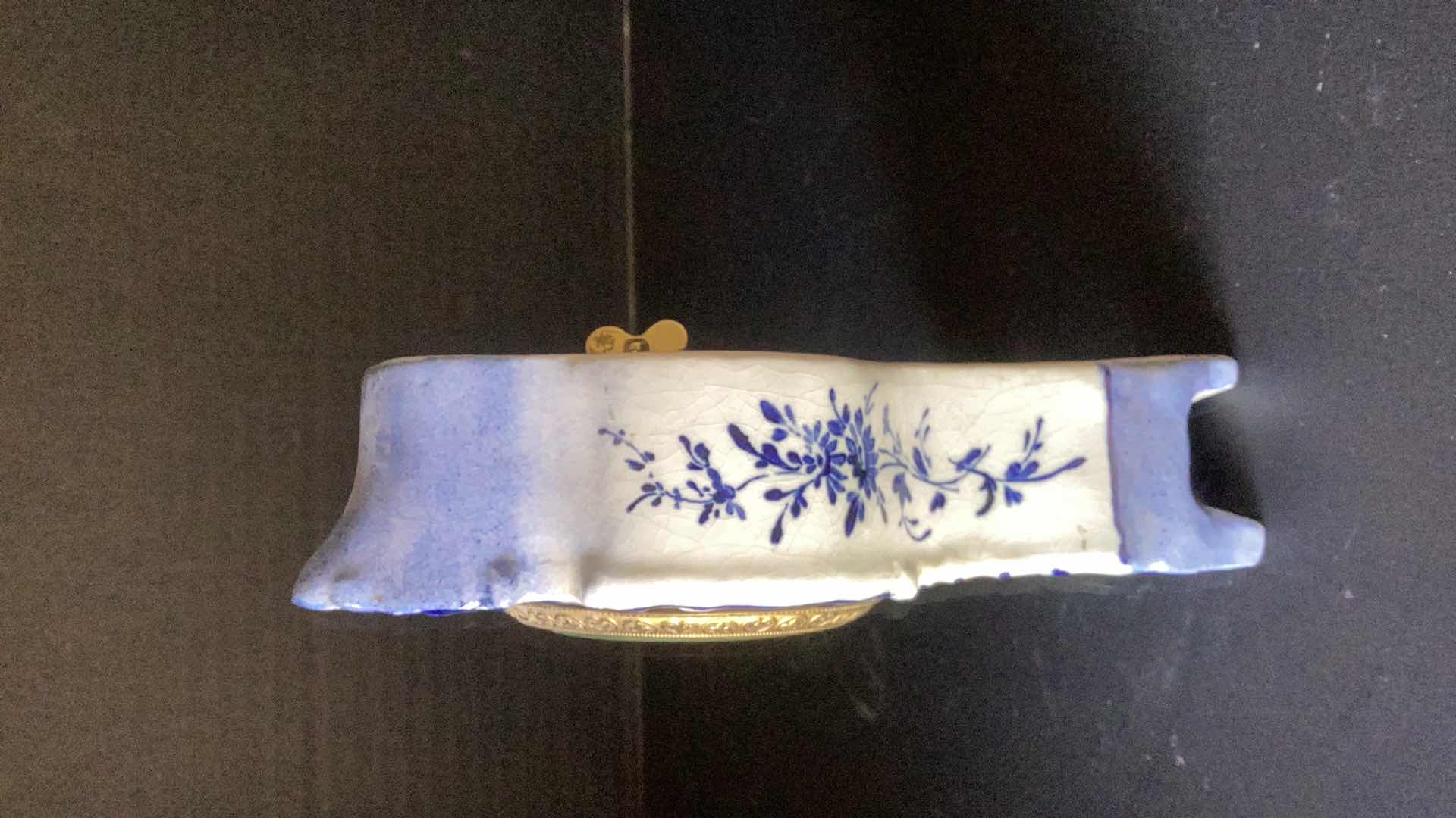 Photo 1 of ANTIQUE HAND PAINTED WIND UP CLOCK MADE IN HOLLAND 7” TALL