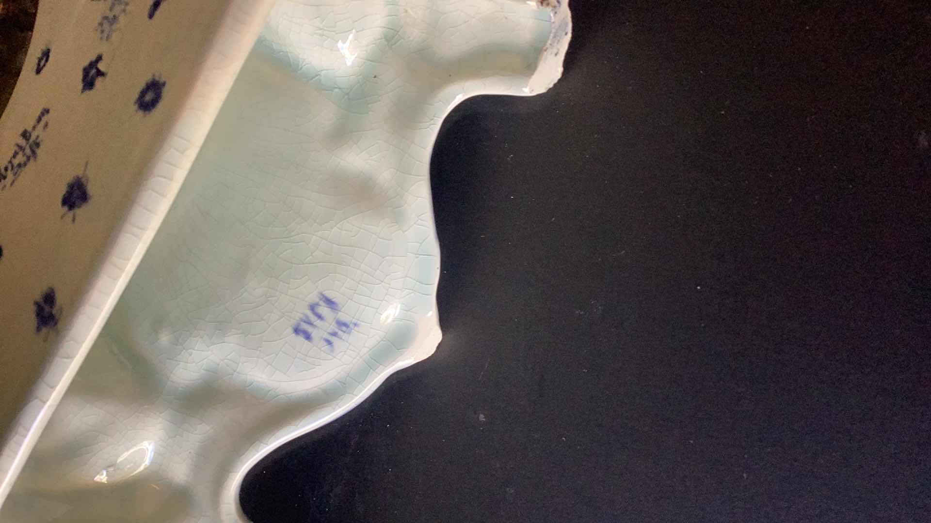 Photo 1 of ANTIQUE HAND PAINTED WIND UP CLOCK MADE IN HOLLAND 8” TALL