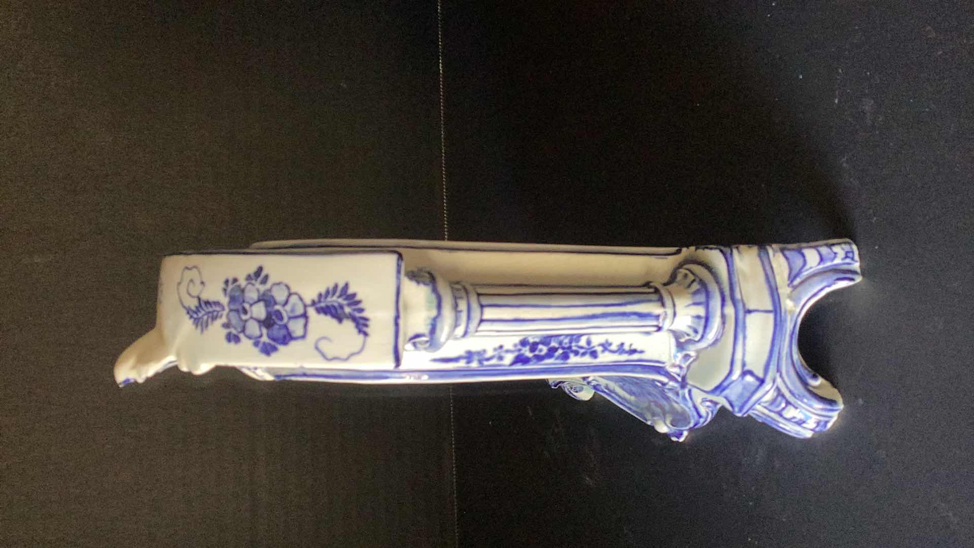 Photo 1 of ANTIQUE HAND PAINTED WIND UP CLOCK MADE IN HOLLAND 8” TALL