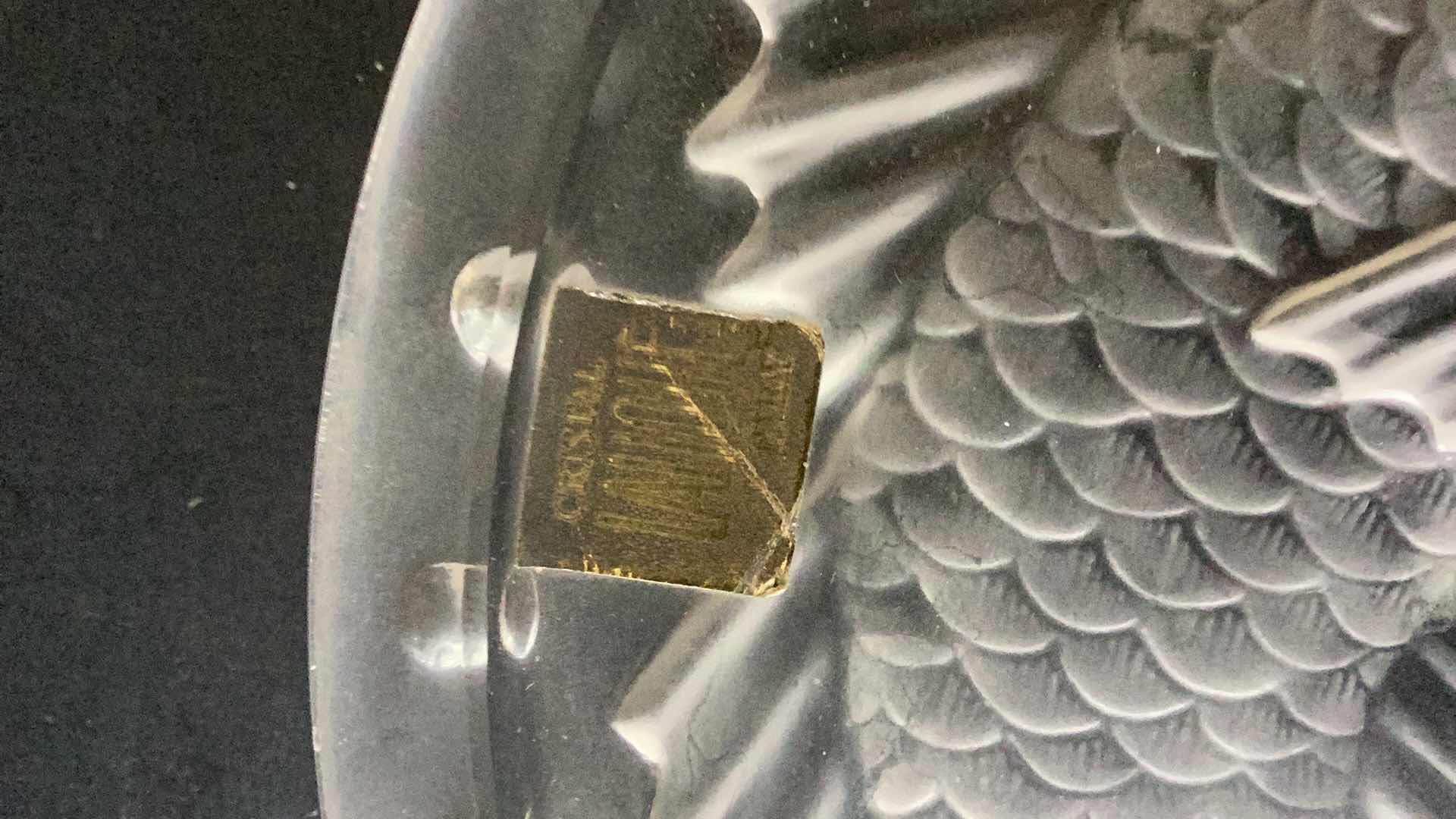 Photo 1 of LALIQUE CRYSTAL GLASS KOI FISH BOWL 6” WIDE 