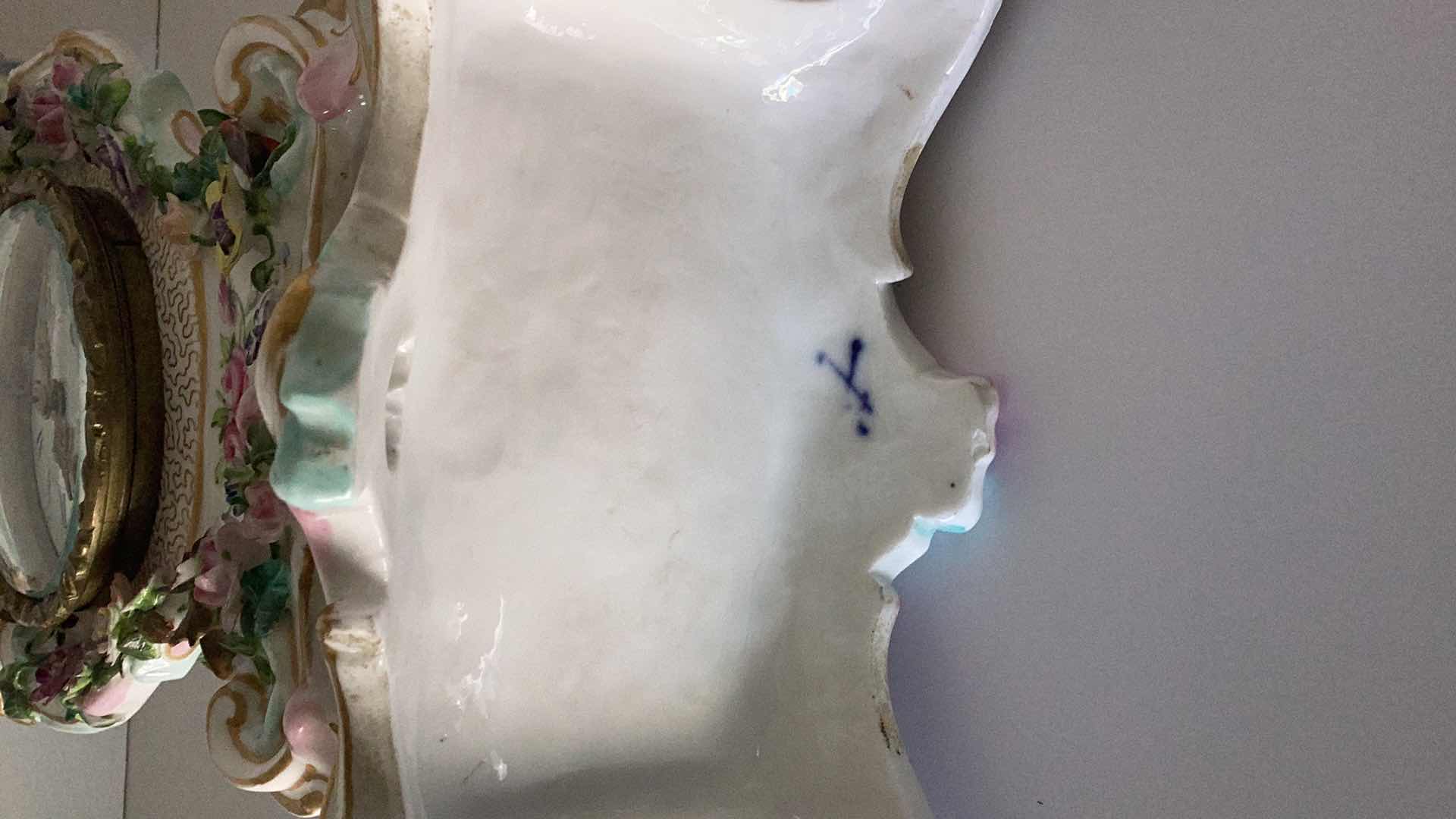 Photo 1 of ANTIQUE GERMAN HAND PAINTED CLOCK