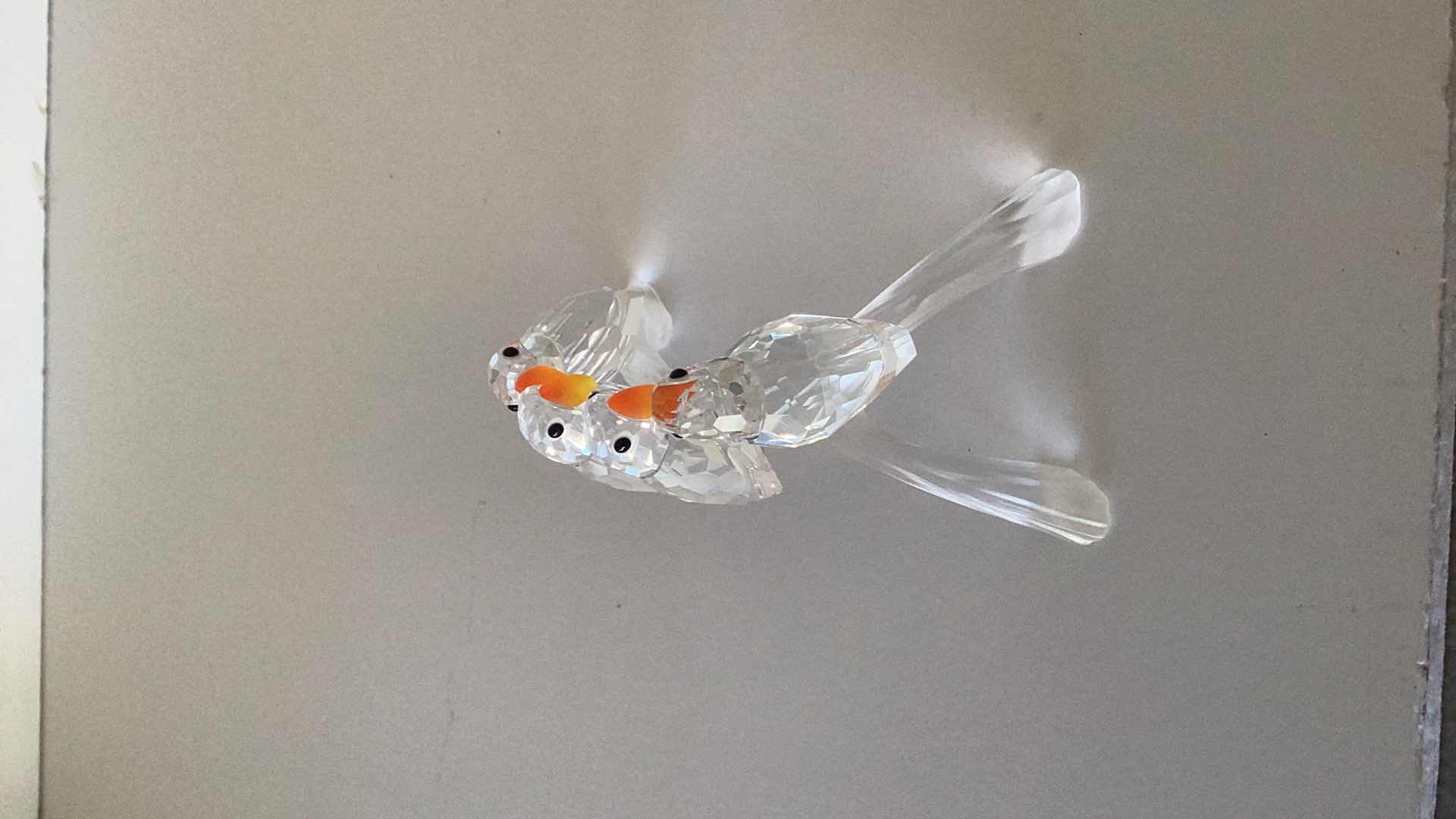 Photo 1 of SWAROVSKI CRYSTAL BABY LOVEBIRDS 4” X 2” 