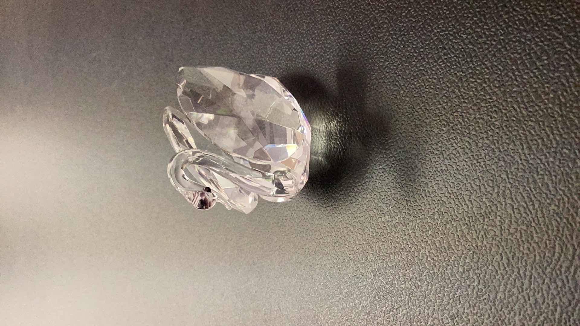 Photo 1 of SWAROVSKI CRYSTAL MINI FIGURE SWAN 2” TALL