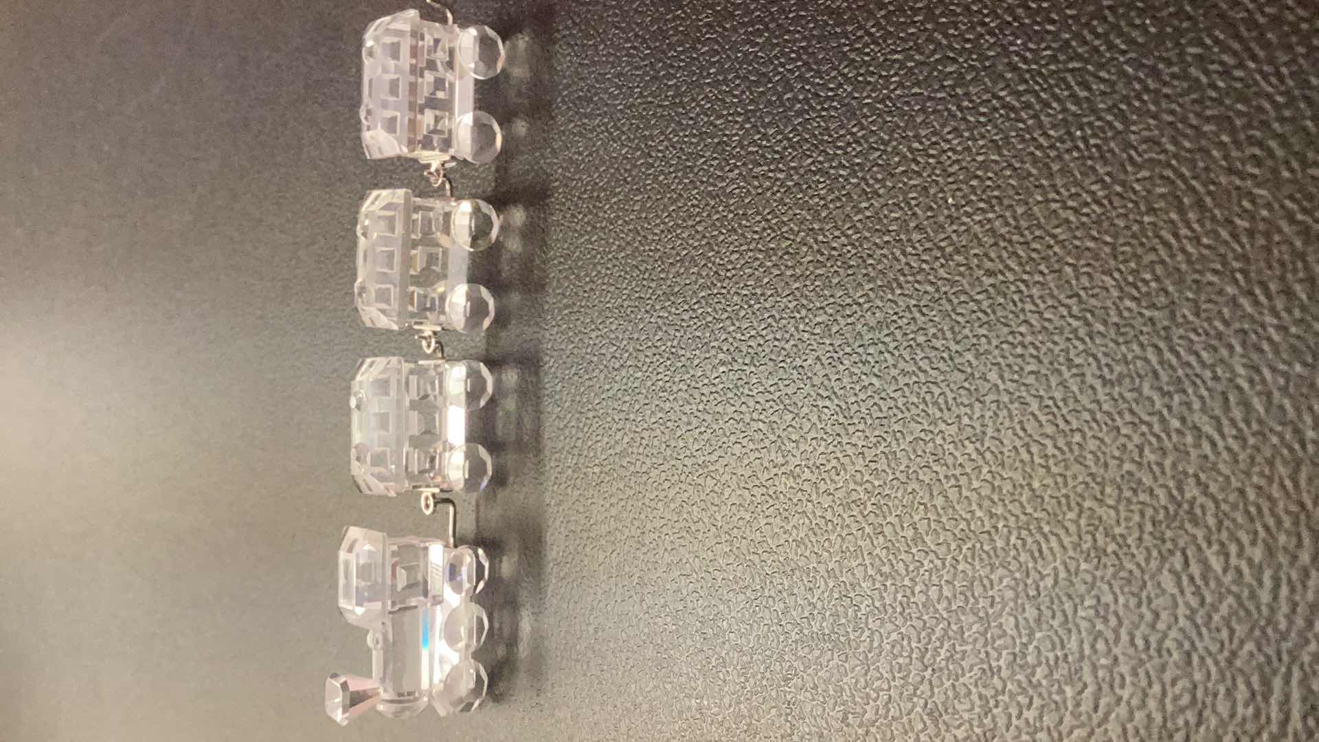 Photo 1 of SET OF 4 SWAROVSKI CRYSTAL TRAIN SET 3 1/2” LONG