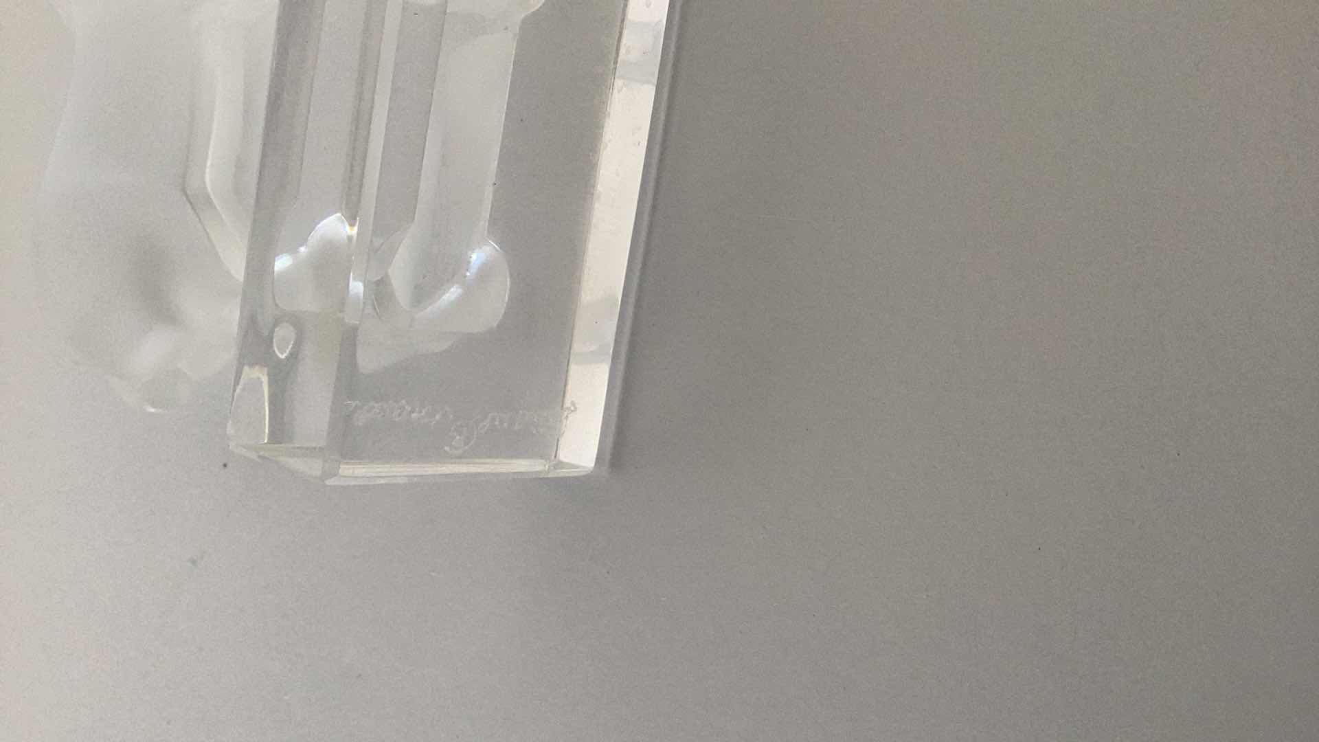 Photo 1 of RARE LALIQUE FROSTED CRYSTAL TANG HORSE 4” TALL 