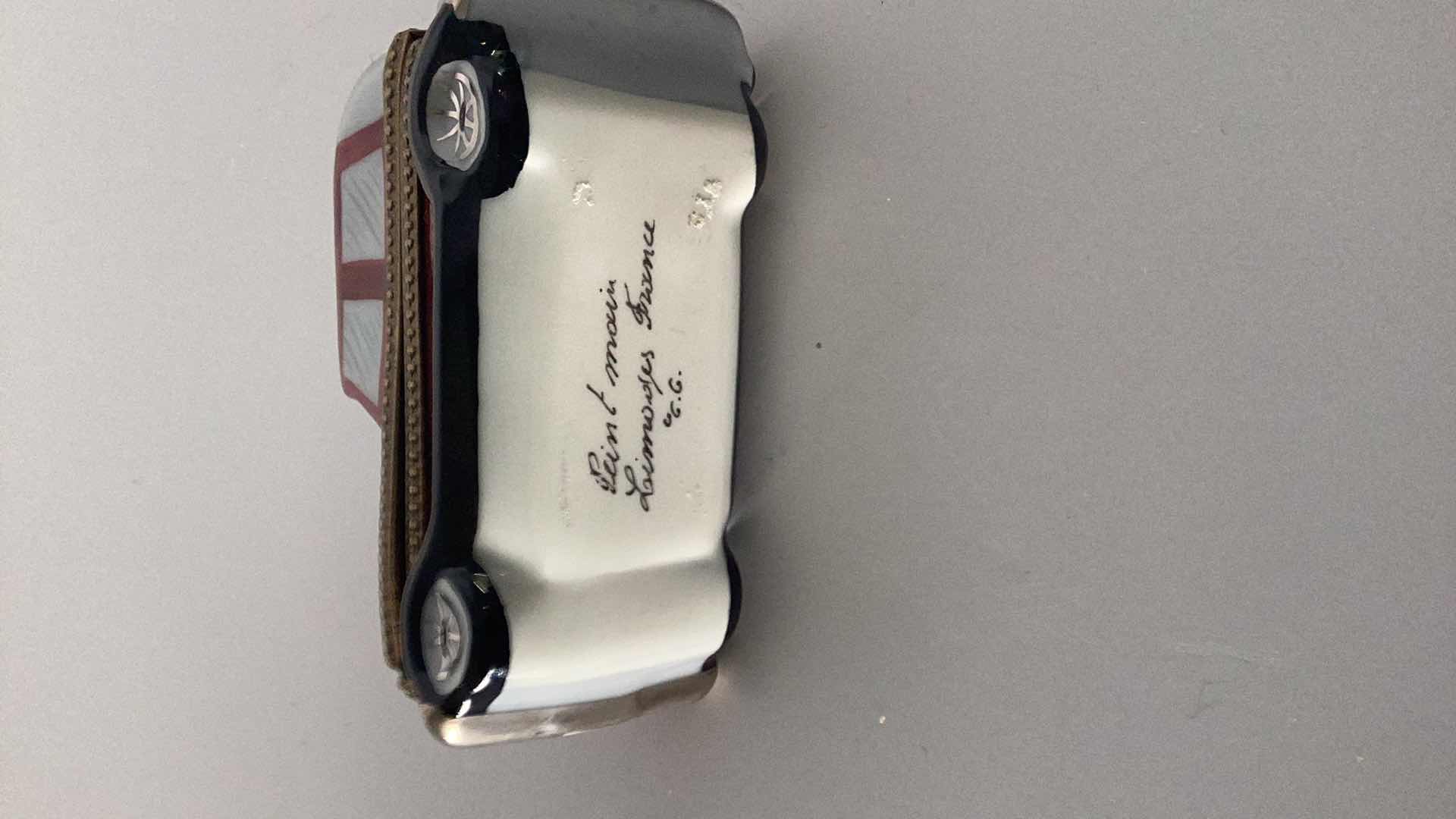 Photo 1 of LIMOGES FRANCE PORCELAIN ROADSTER 3” LONG $300