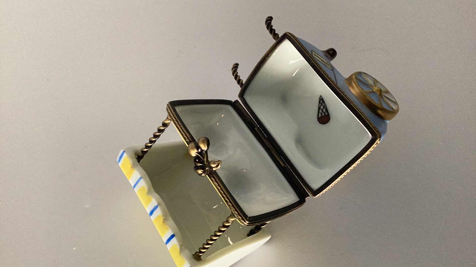 Photo 1 of LIMOGES FRANCE ICE CREAM STAND 3 1/2” TALL 