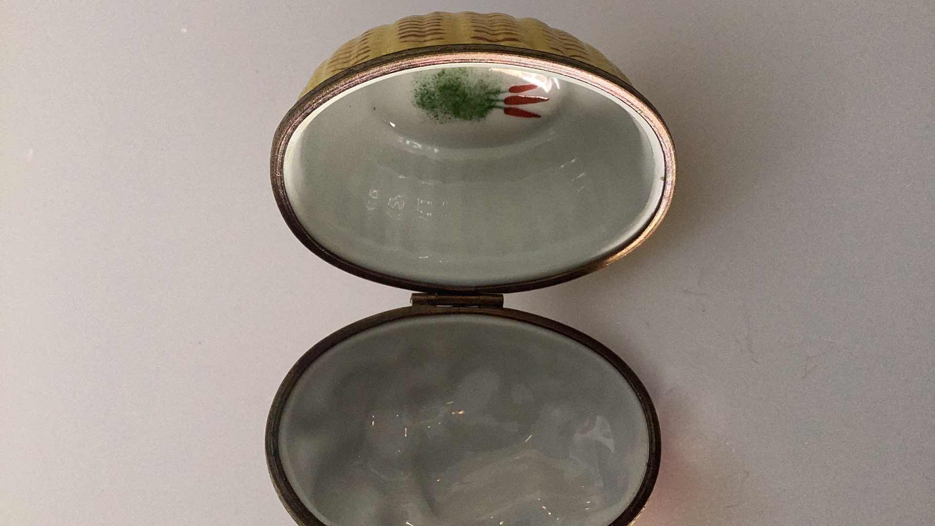 Photo 1 of LIMOGES FRANCE VEGETABLE BASKET 3” TALL 