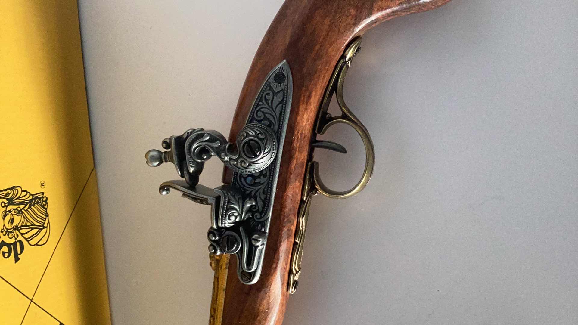 Photo 1 of DENIX LEFT HANDED ENGLISH FLINTLOCK PISTOL 14” LONG 