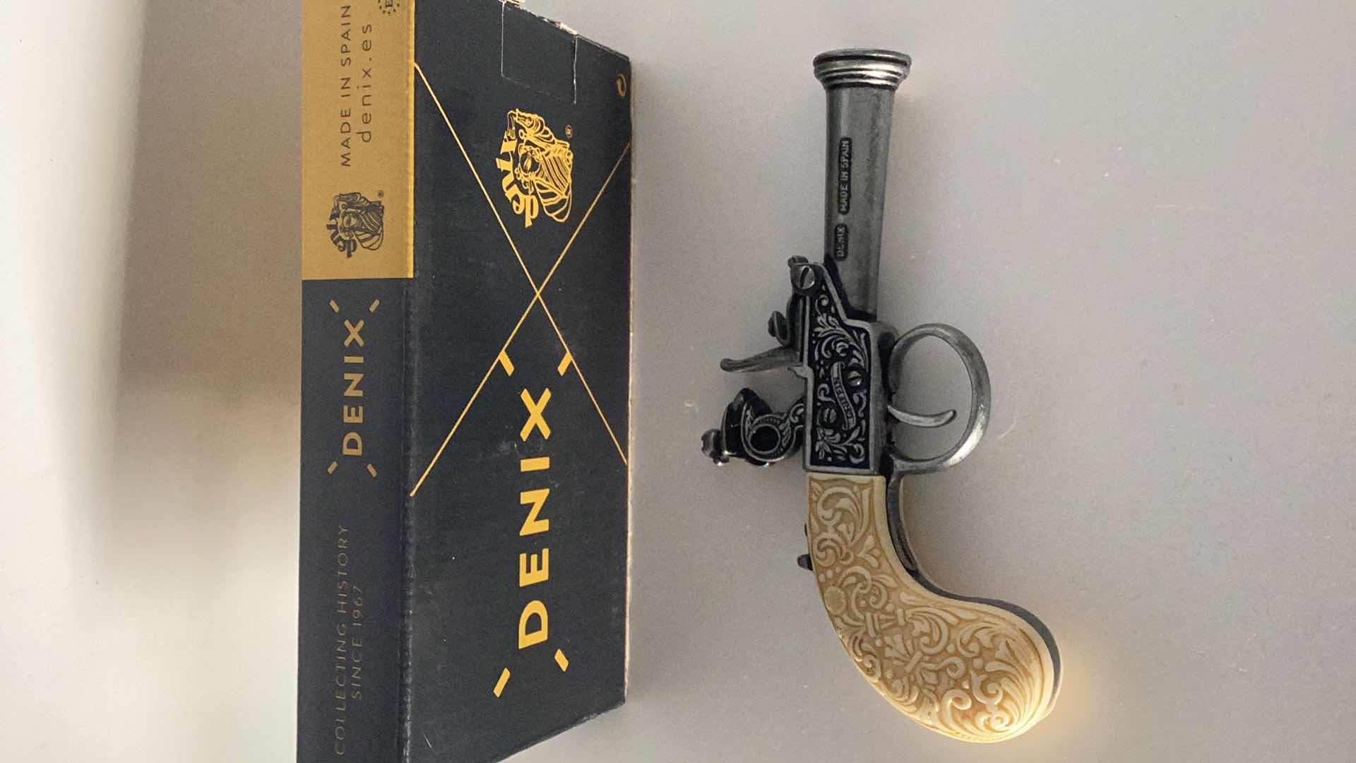 Photo 1 of DENIX 18TH CENTURY FLINTLOCK PISTOL 6” LONG $60