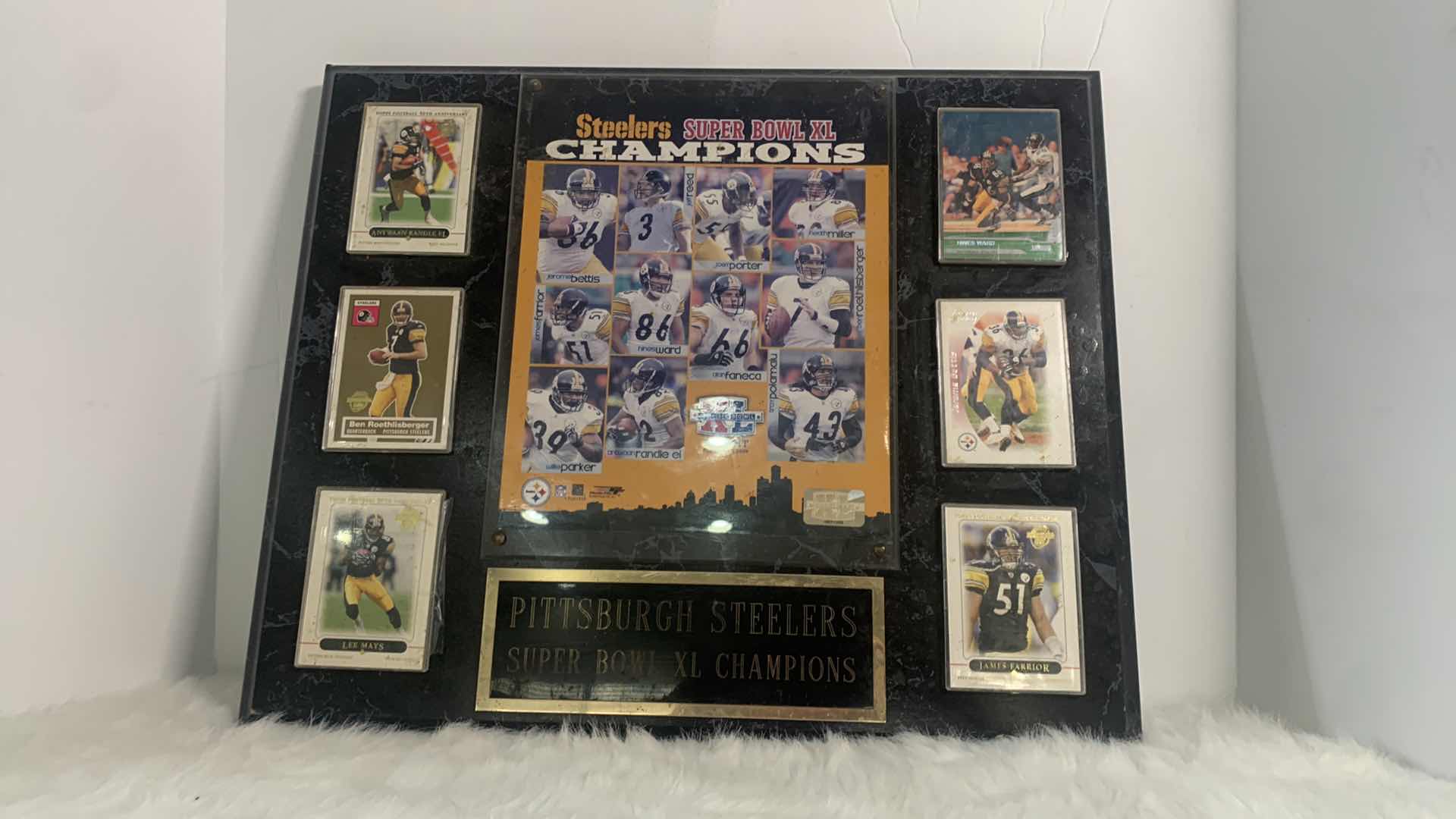 Photo 1 of PITTSBURGH STEELERS SUPER BOWL PLAQUE 18” x 15”