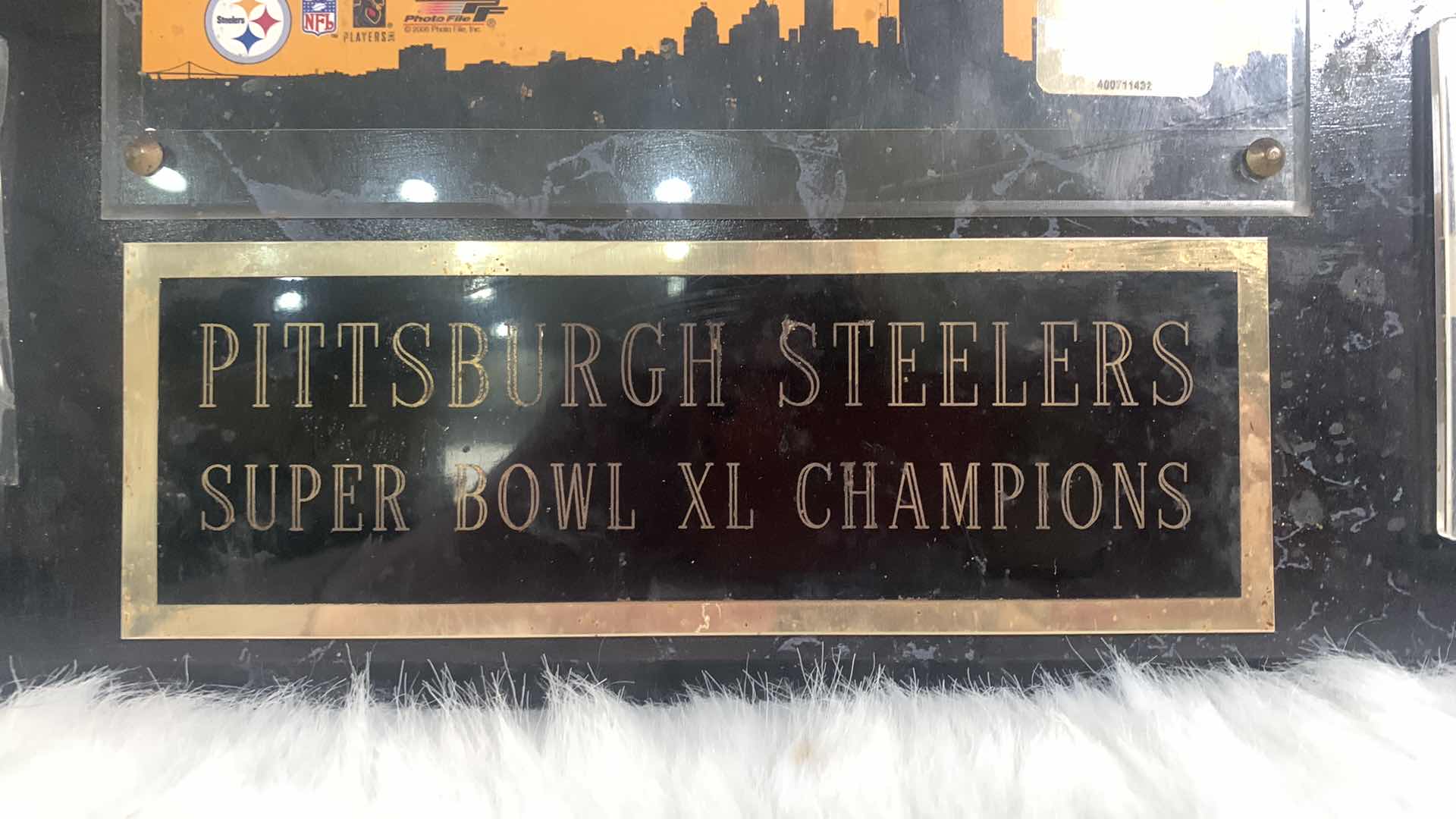 Photo 1 of PITTSBURGH STEELERS SUPER BOWL PLAQUE 18” x 15”