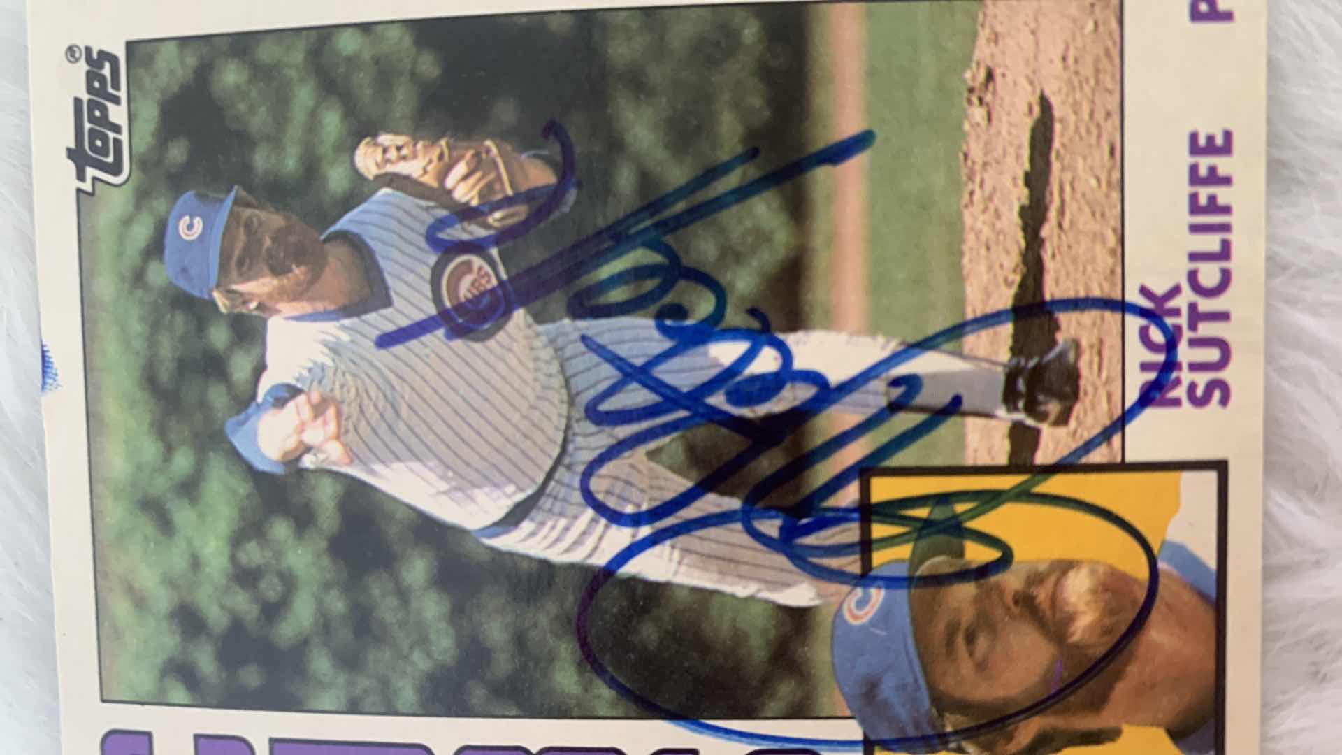 Photo 1 of COLLECTIBLE SIGNED RICK SUTCLIFFE BASEBALL CARD
