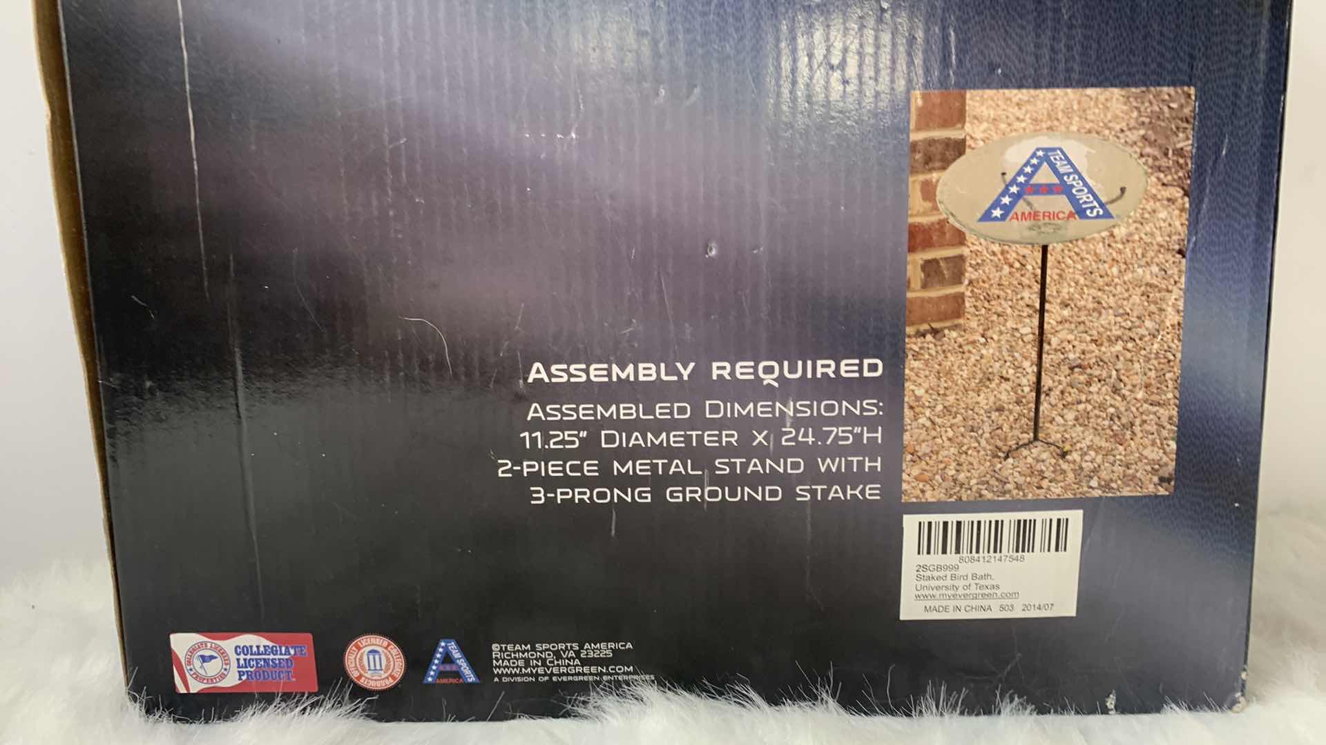 Photo 1 of COLLECTIBLE TEXAS LONGHORNS GLASS BIRD BATH