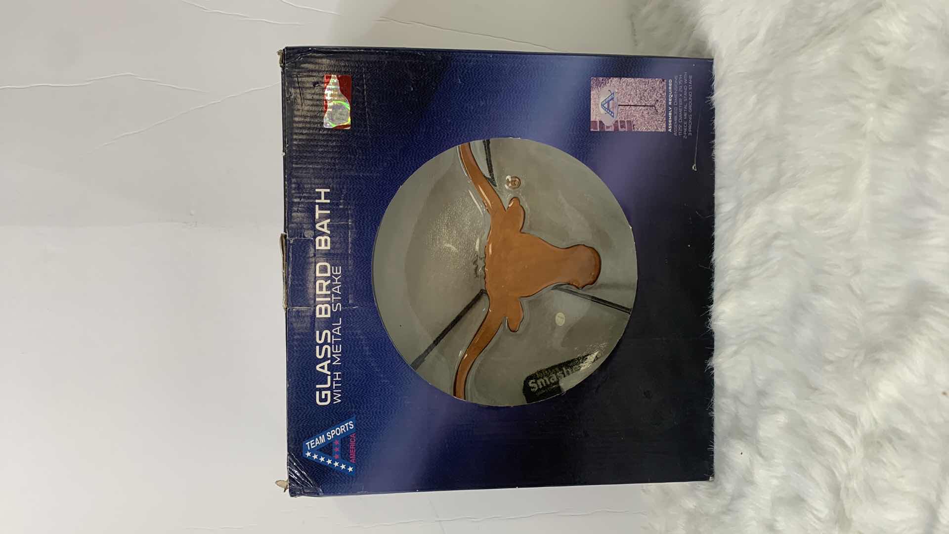 Photo 1 of COLLECTIBLE TEXAS LONGHORNS GLASS BIRD BATH