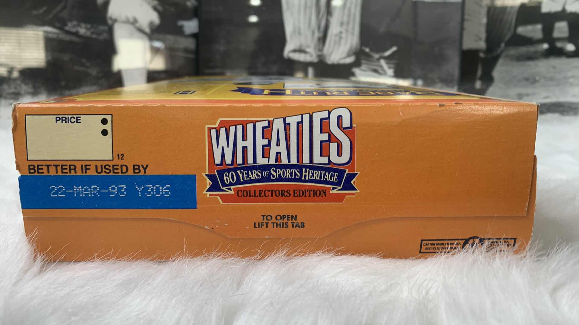 Photo 1 of BABE RUTH COLLECTIBLES, 3 - 11” x 14” FRAMED PHOTOS and SEALED WHEATIES