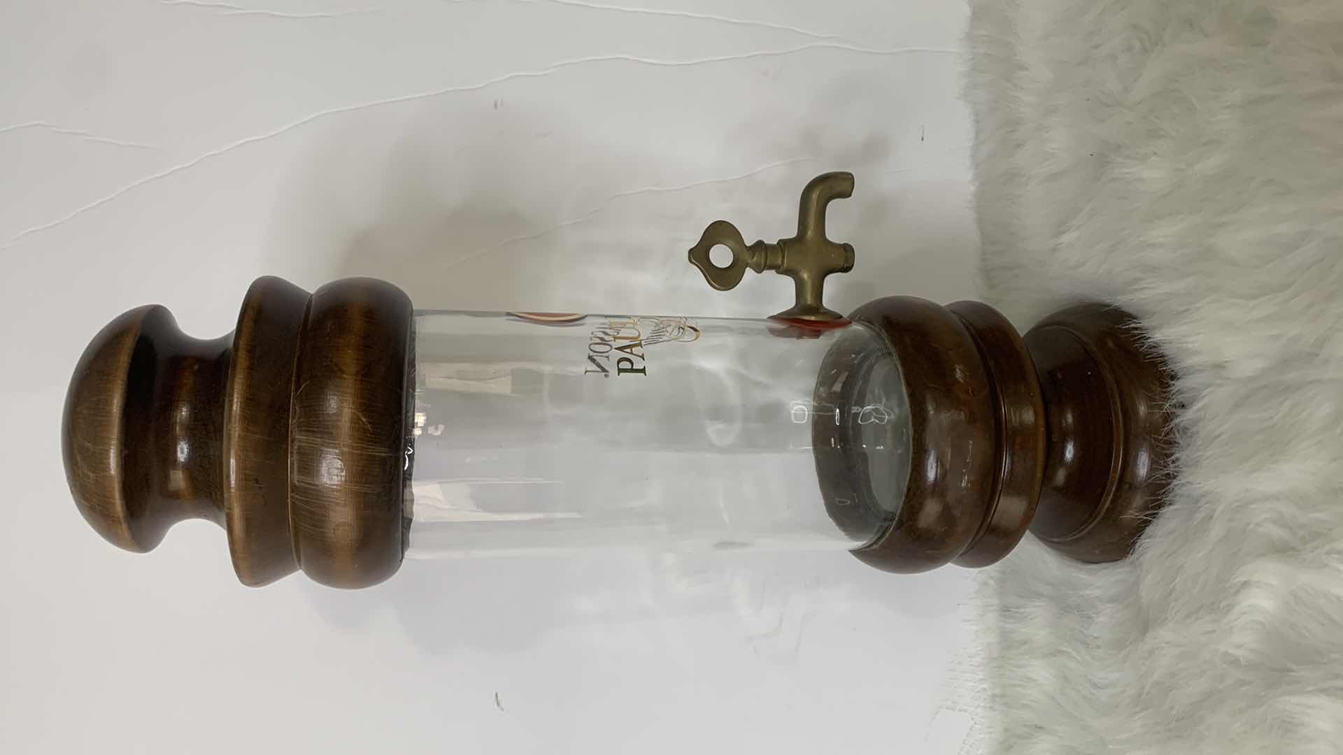 Photo 1 of WOOD AND GLASS PAUL MASSON BRANDY DISPENSER