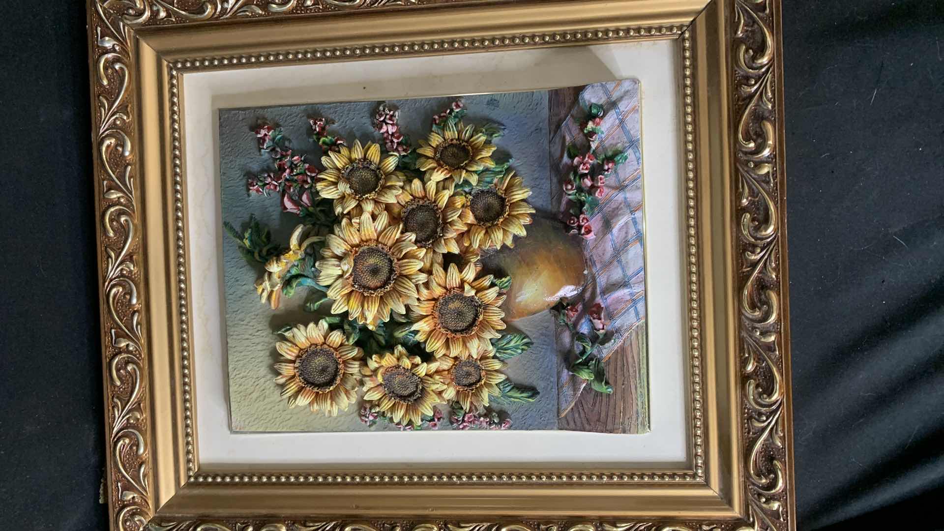 Photo 1 of ARTWORK 3 GOLD FRAMED 3D RESIN SCENES 13” x 15”