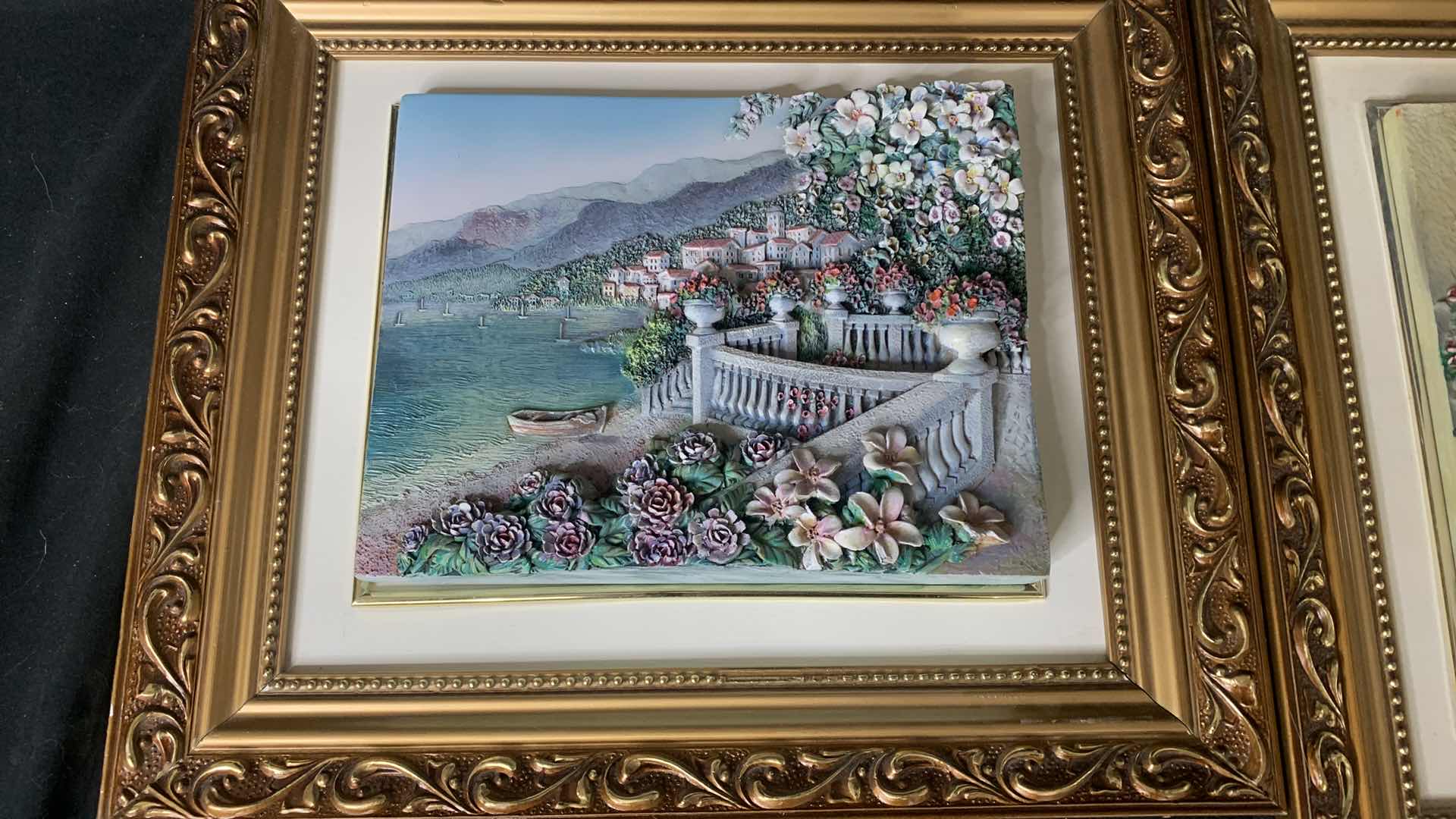Photo 1 of ARTWORK 3 GOLD FRAMED 3D RESIN SCENES 13” x 15”