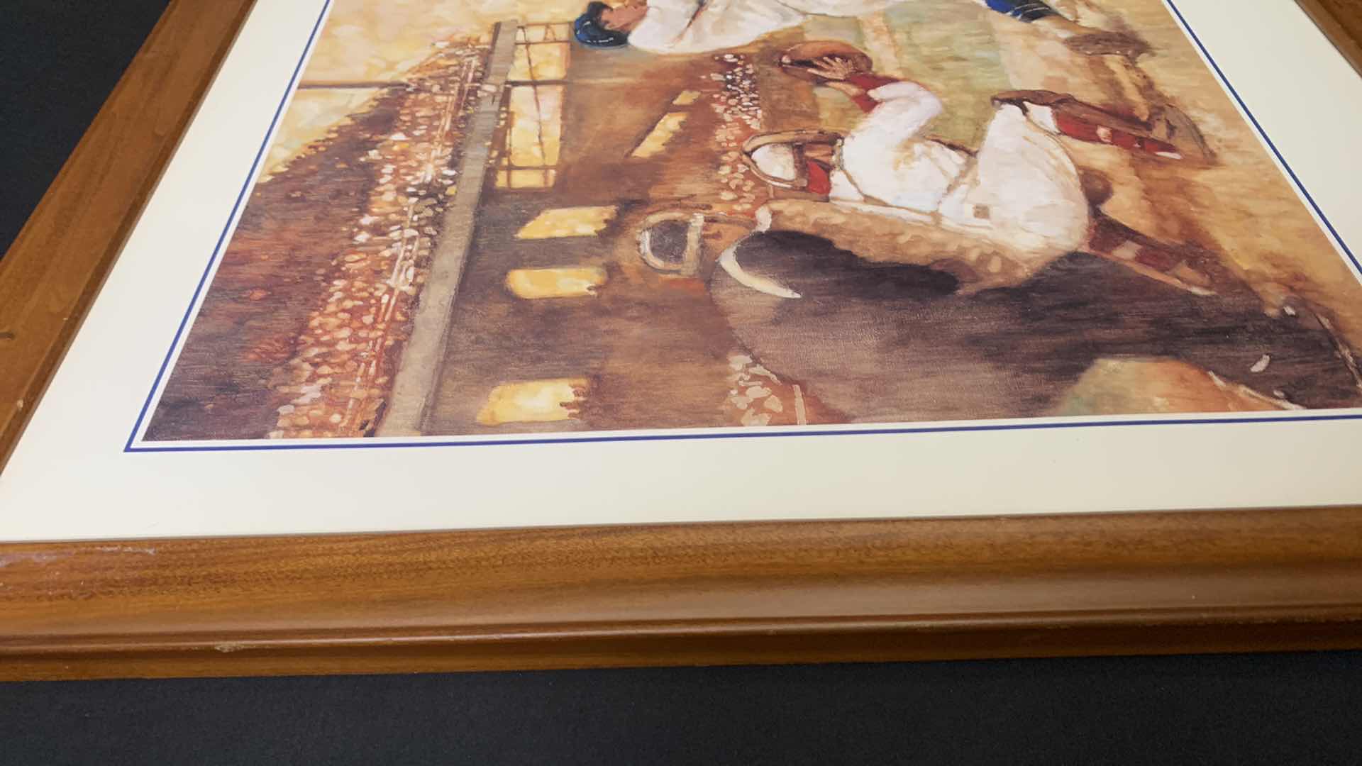 Photo 1 of ARTWORK, BASEBALL IN WOOD FRAME, 39.5” x 27.5”