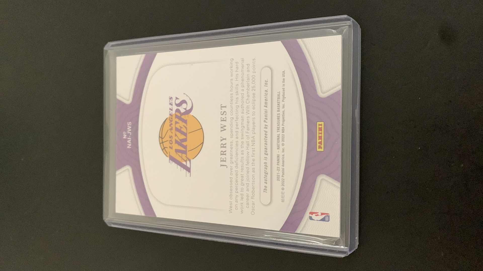 Photo 2 of 2021 PANINI JERRY WEST LAKERS AUTO CARD ONLY 49 MADE