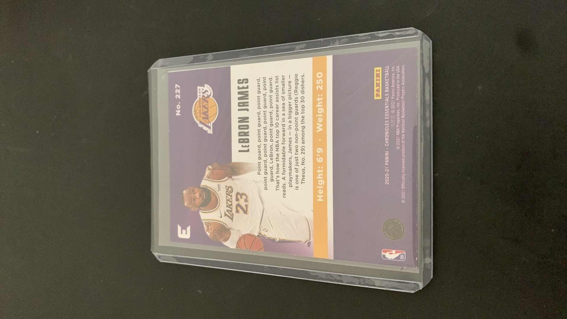 Photo 1 of 2021 PANINI LEBRON JAMES LAKERS CARD