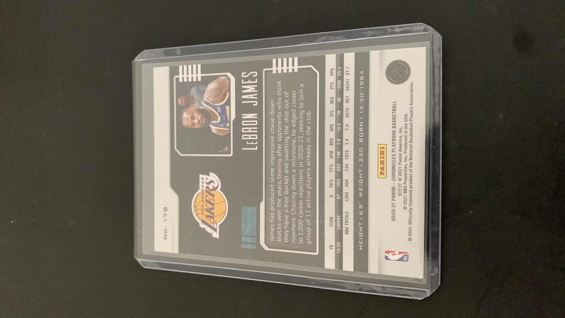 Photo 1 of 2021 PANINI LEBRON JAMES LAKERS CARD