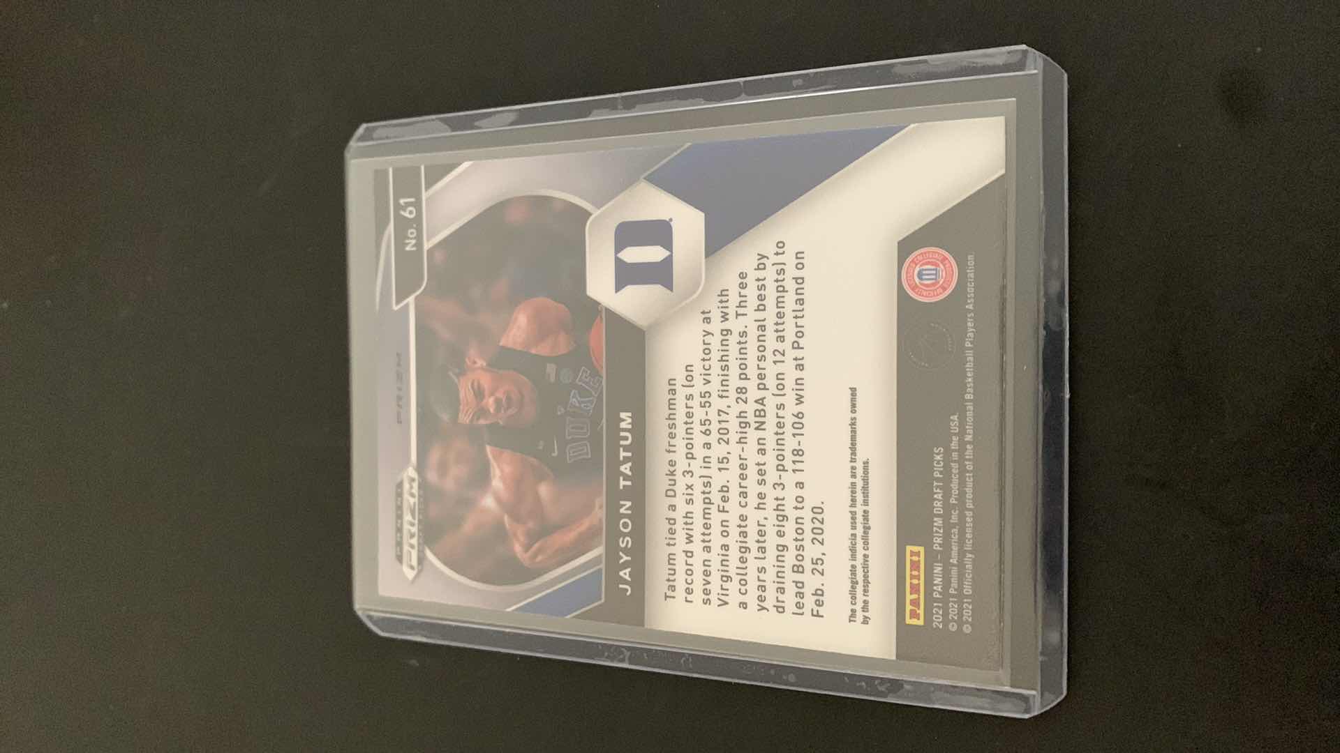 Photo 1 of 2021SILVER PRIZM JAYSON TATUM DUKE CARD