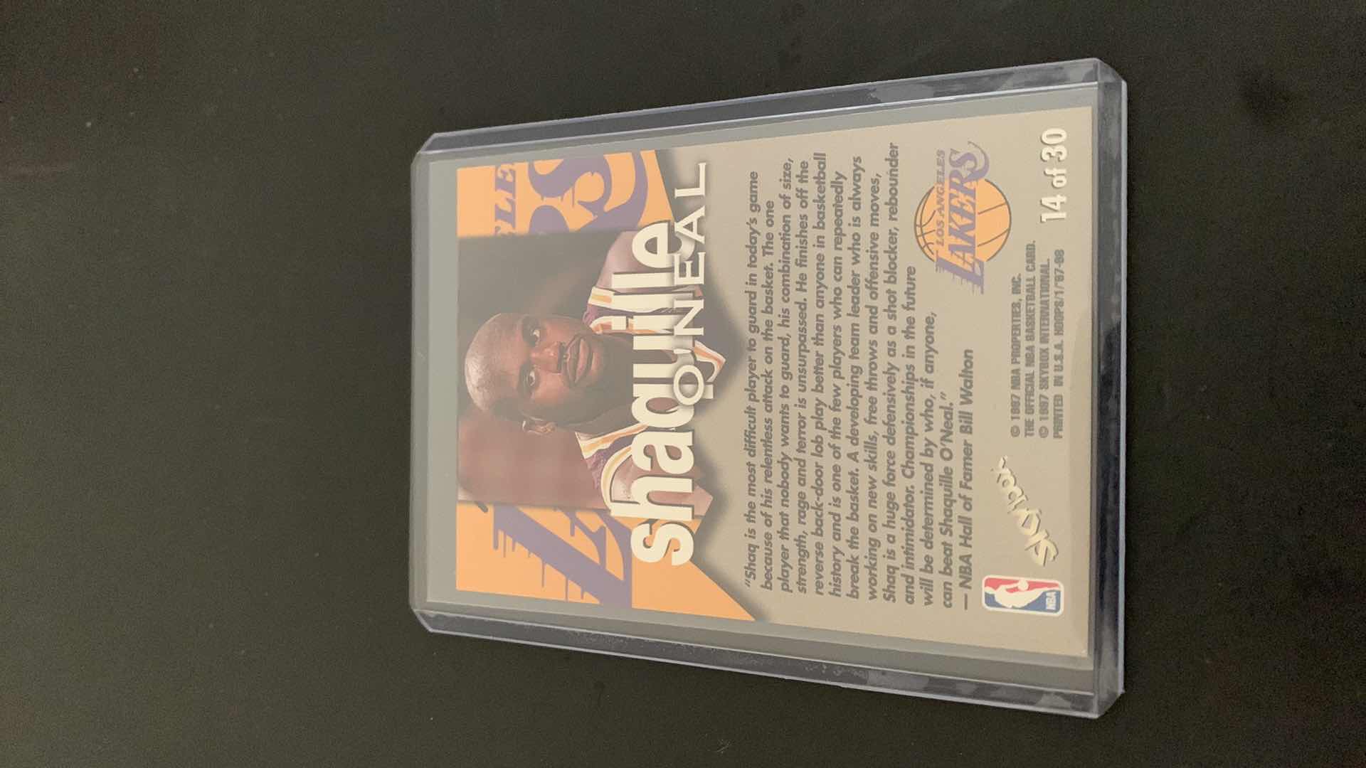 Photo 1 of 1997 SKYBOX SHAQUILLE O’NEAL LAKERS TALKIN’ HOOPS CARD