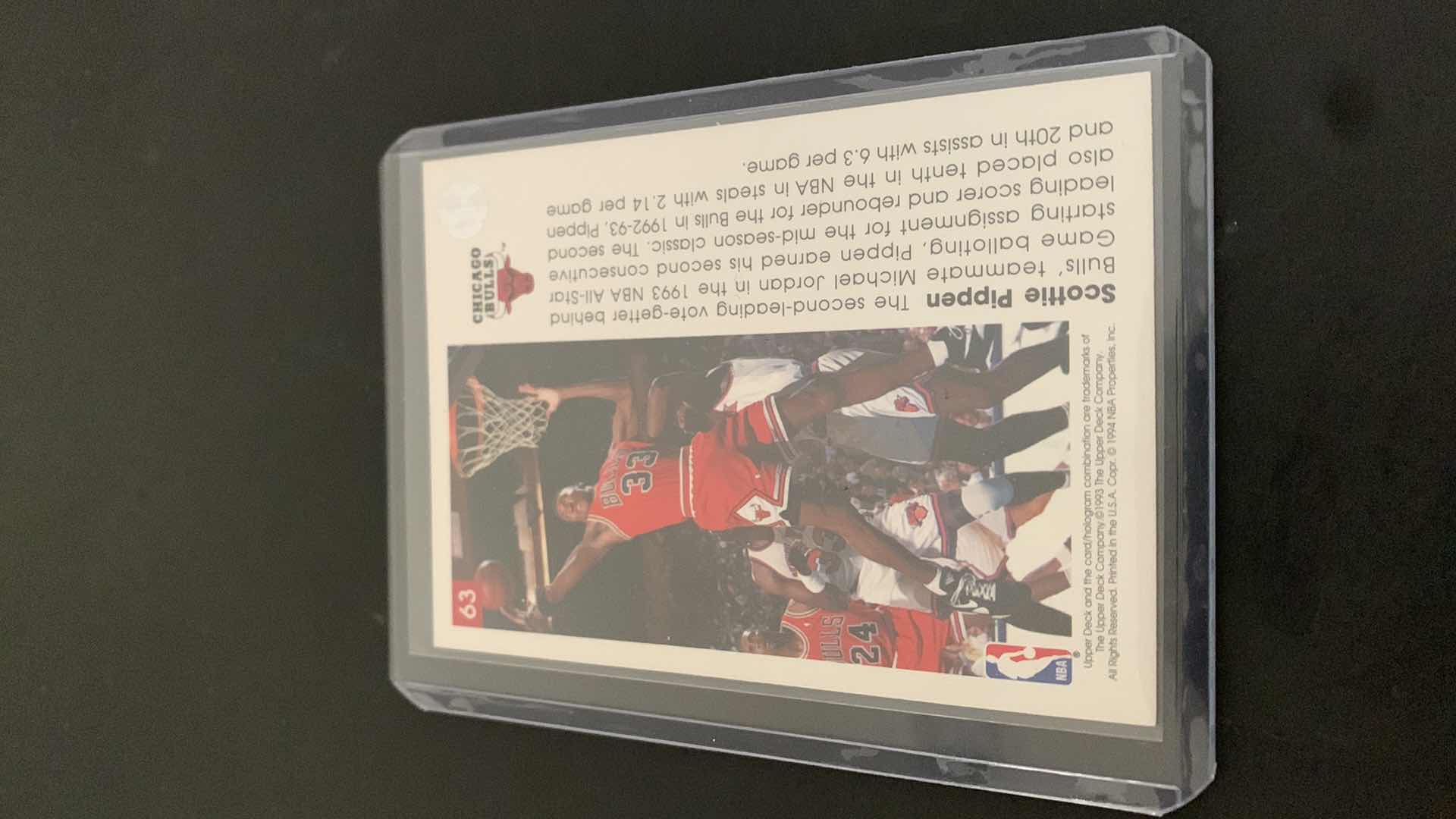 Photo 1 of 1993 UPPER DECK SCOTTIE PIPPEN BULLS PRO 3D VIEW CARD