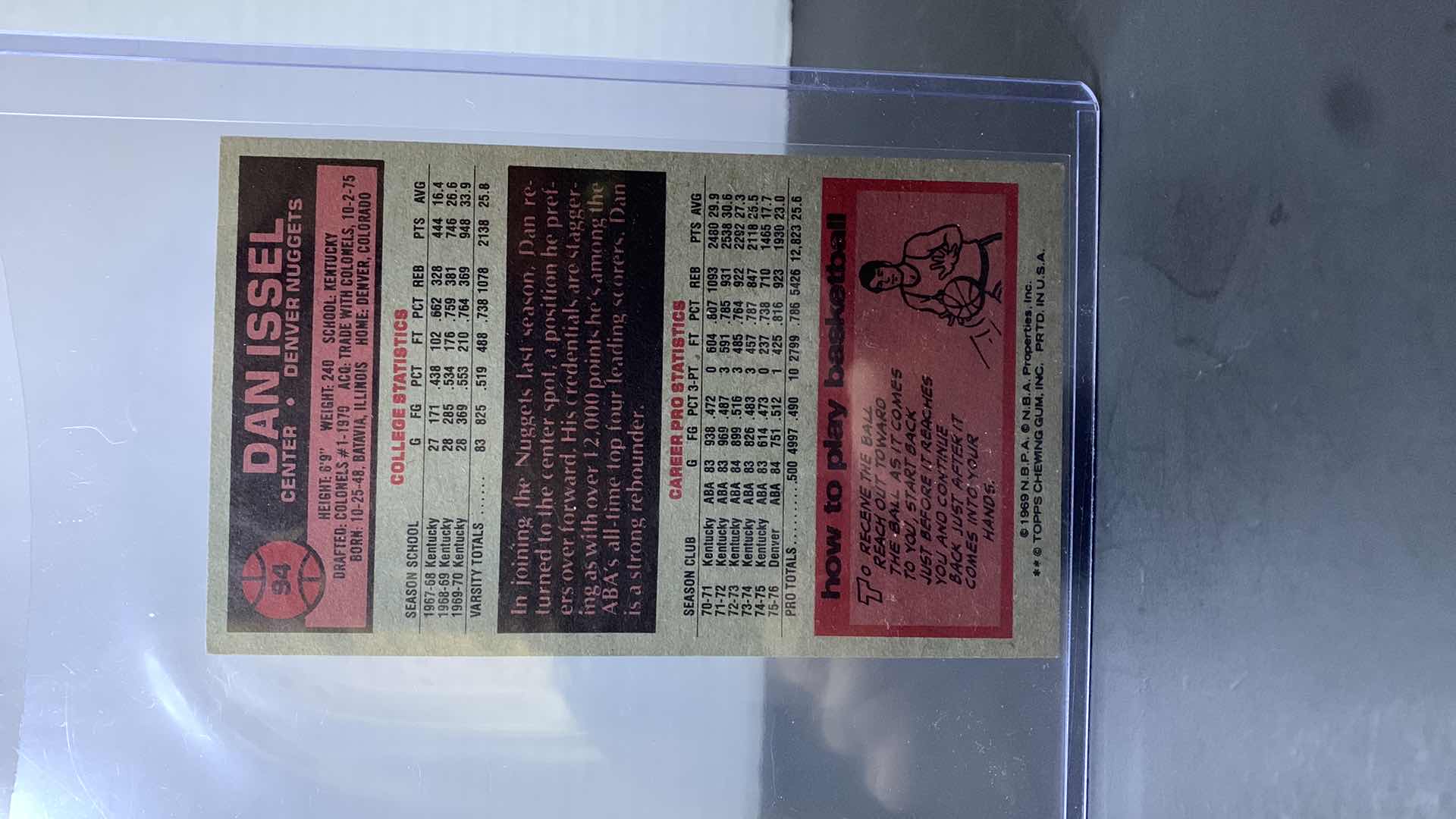 Photo 1 of 1976 TOPPS DAN ISSEL NUGGETS CARD