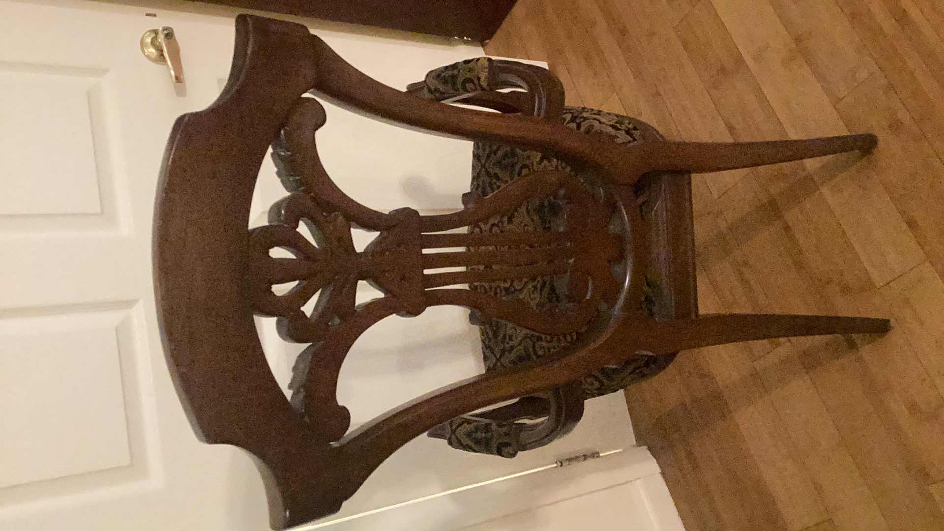 Photo 1 of ANTIQUE CARVED WOOD CHAIR