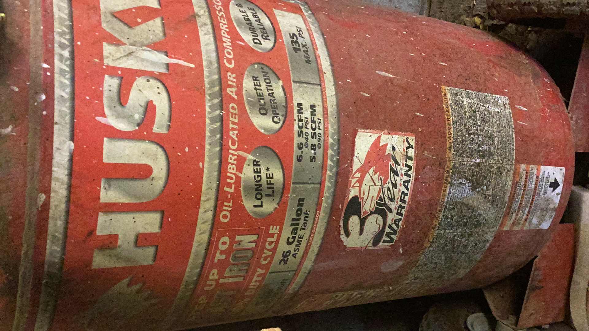 Photo 1 of HUSKY 5 HP AIR COMPRESSOR