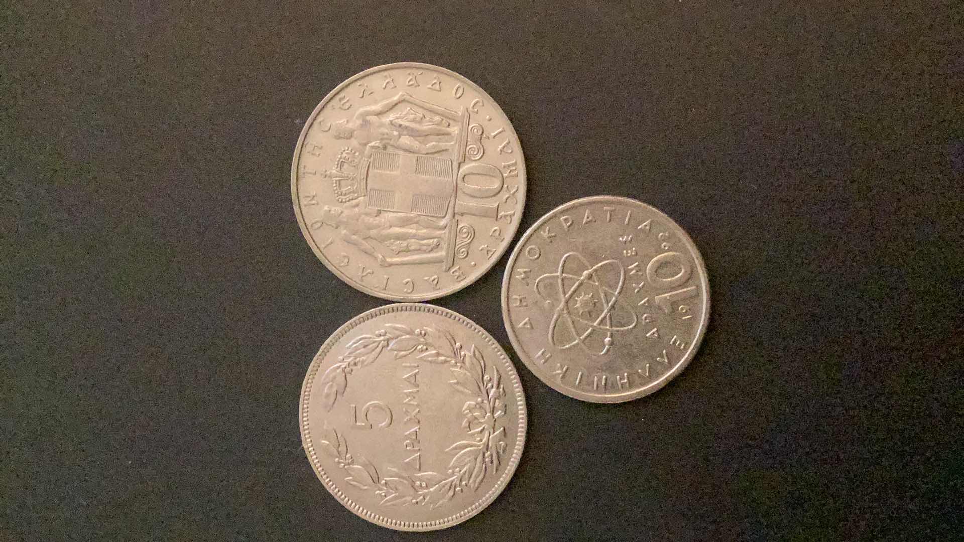 Photo 1 of GREECE 1930,1968,1992 COINS